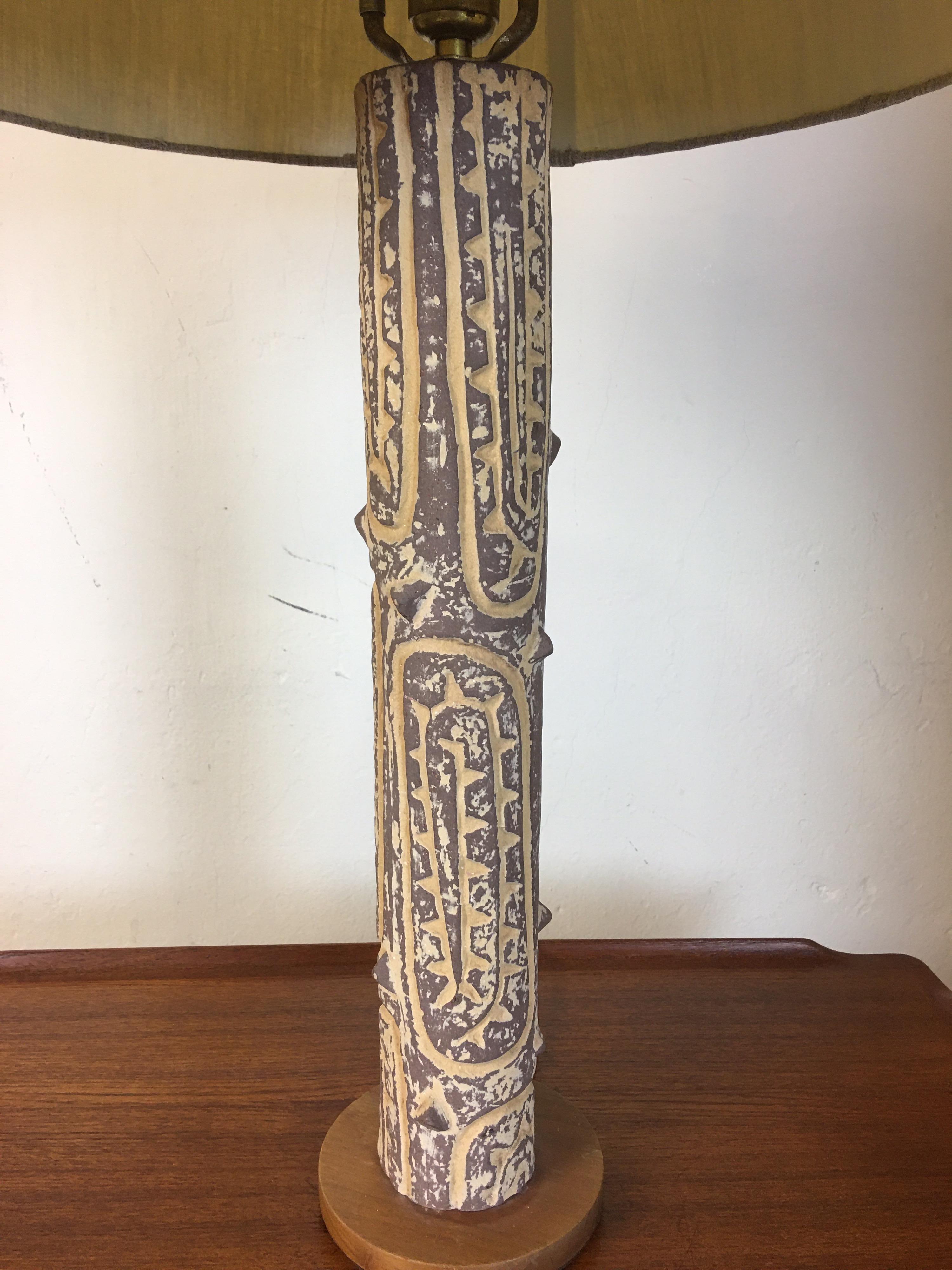 Mid-Century Modern Lee Rosen for Design Technics Ceramic Table Lamp