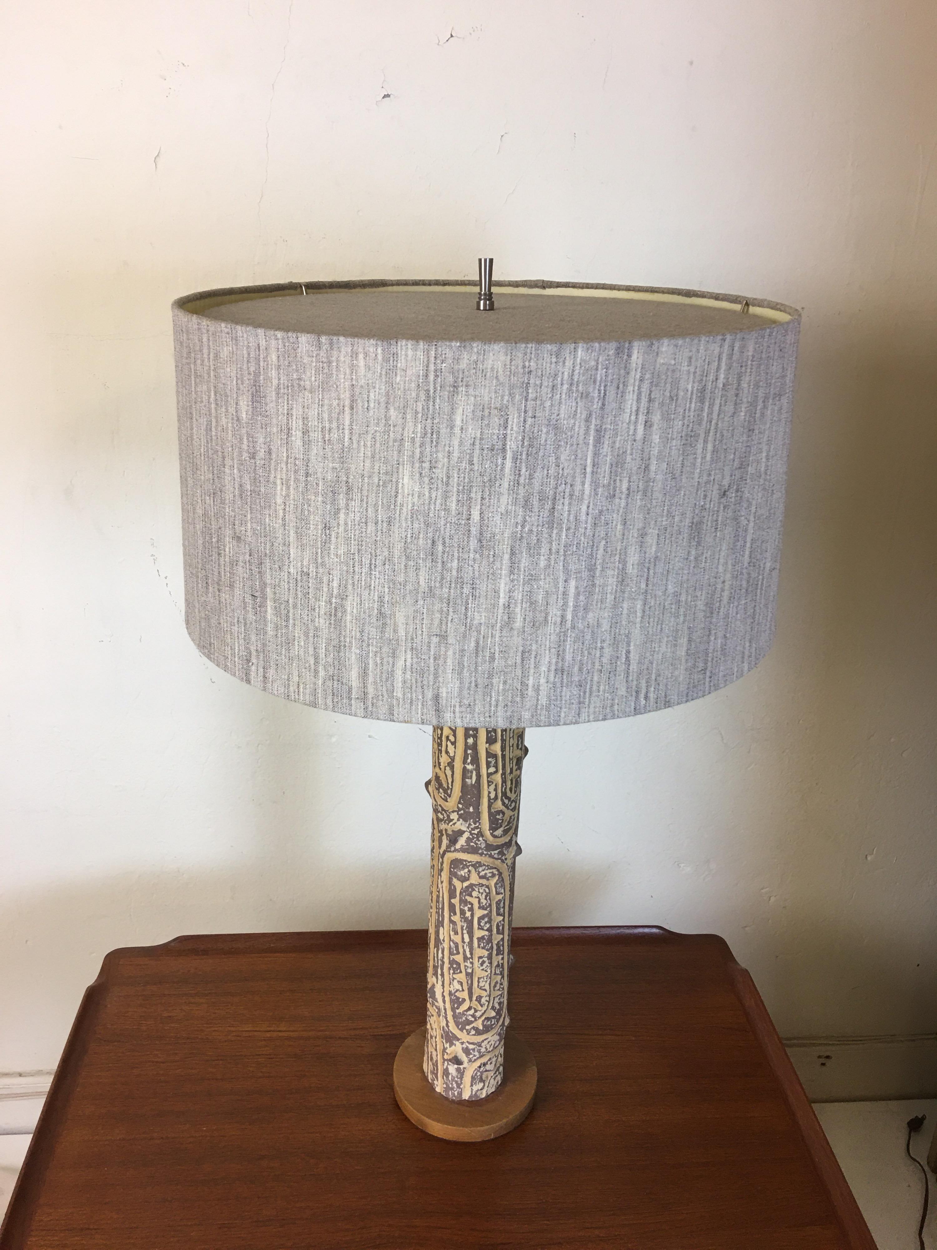 Mid-20th Century Lee Rosen for Design Technics Ceramic Table Lamp