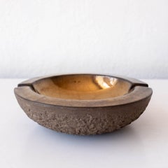 Cendrier en céramique lustrée dorée Lee Rosen pour Design Technics, années 1960