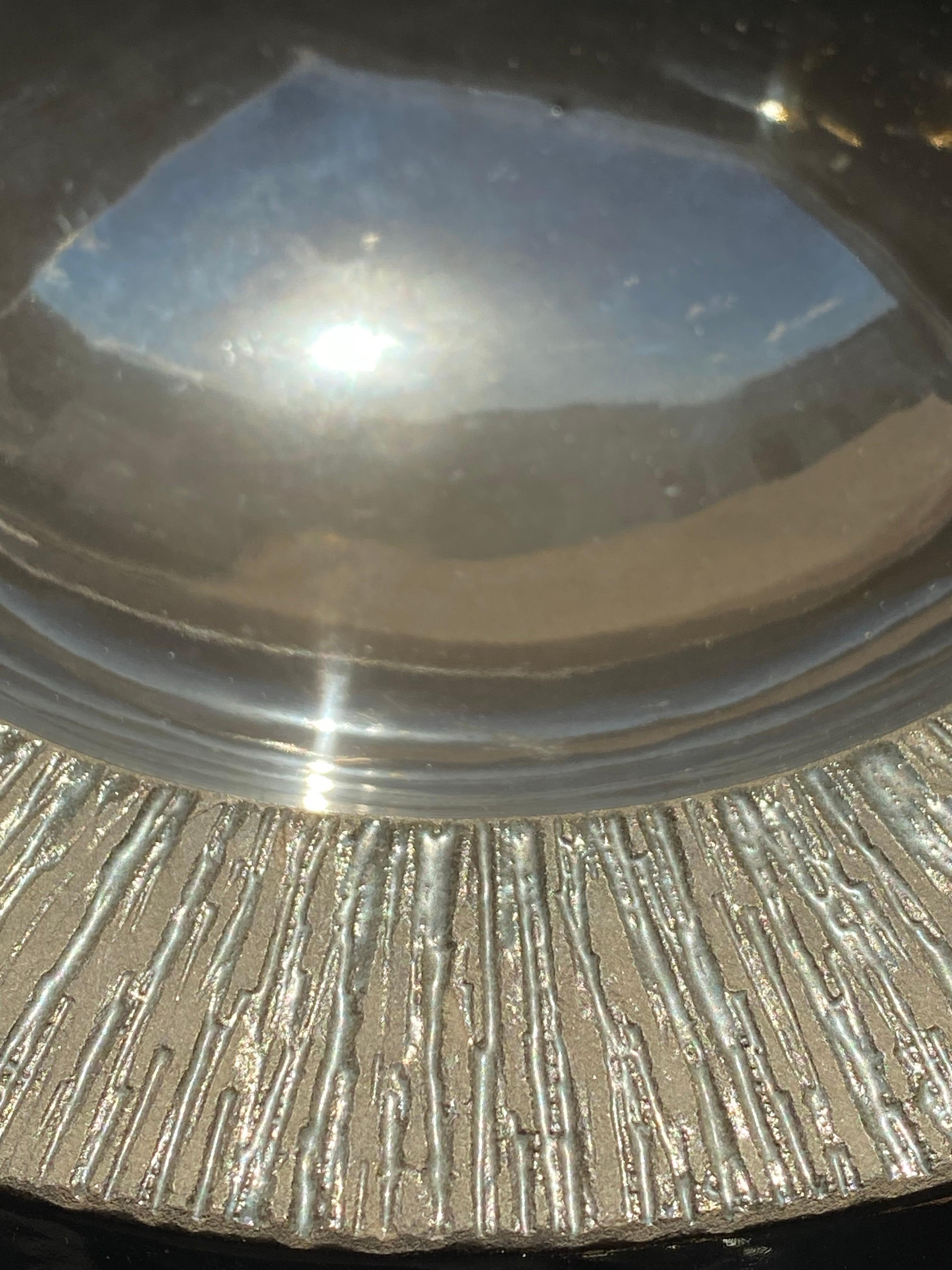 Lee Rosen für Design Technics Graphitgrau glasierte brutalistische Keramikschale (Gegossen) im Angebot