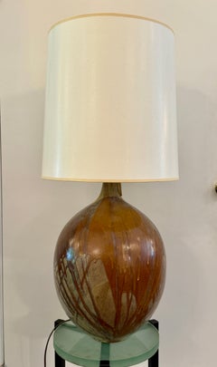 Lee Rosen for Design Technics Large Glazed Ceramic Lamp