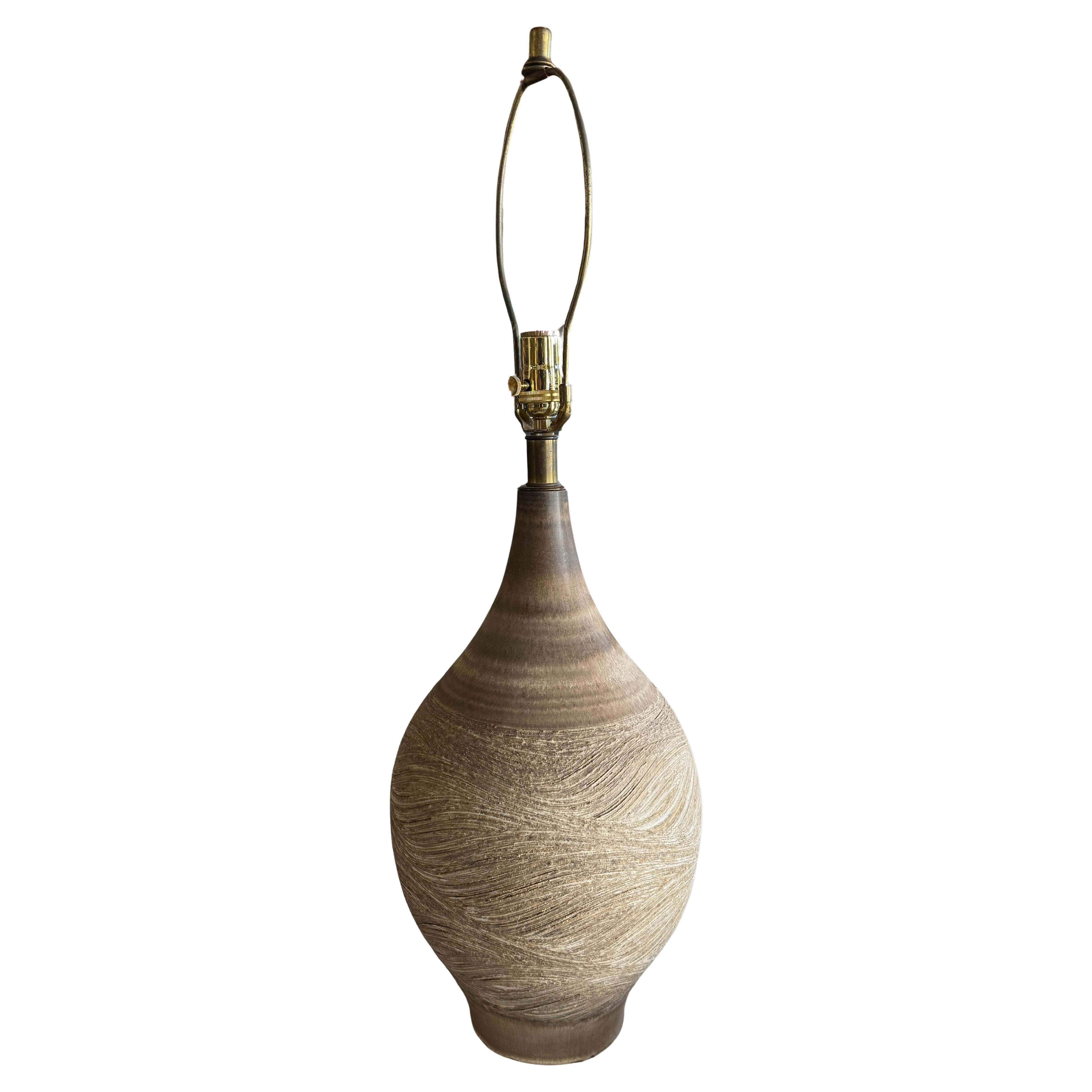 Lee Rosen for Design Technics Large Pottery Lamp