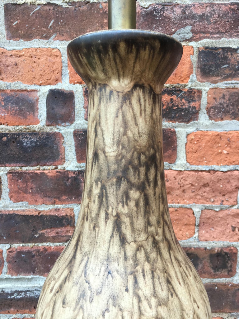 Lee Rosen for Design Technics Matte Glaze Pottery Lamp For Sale at 1stDibs