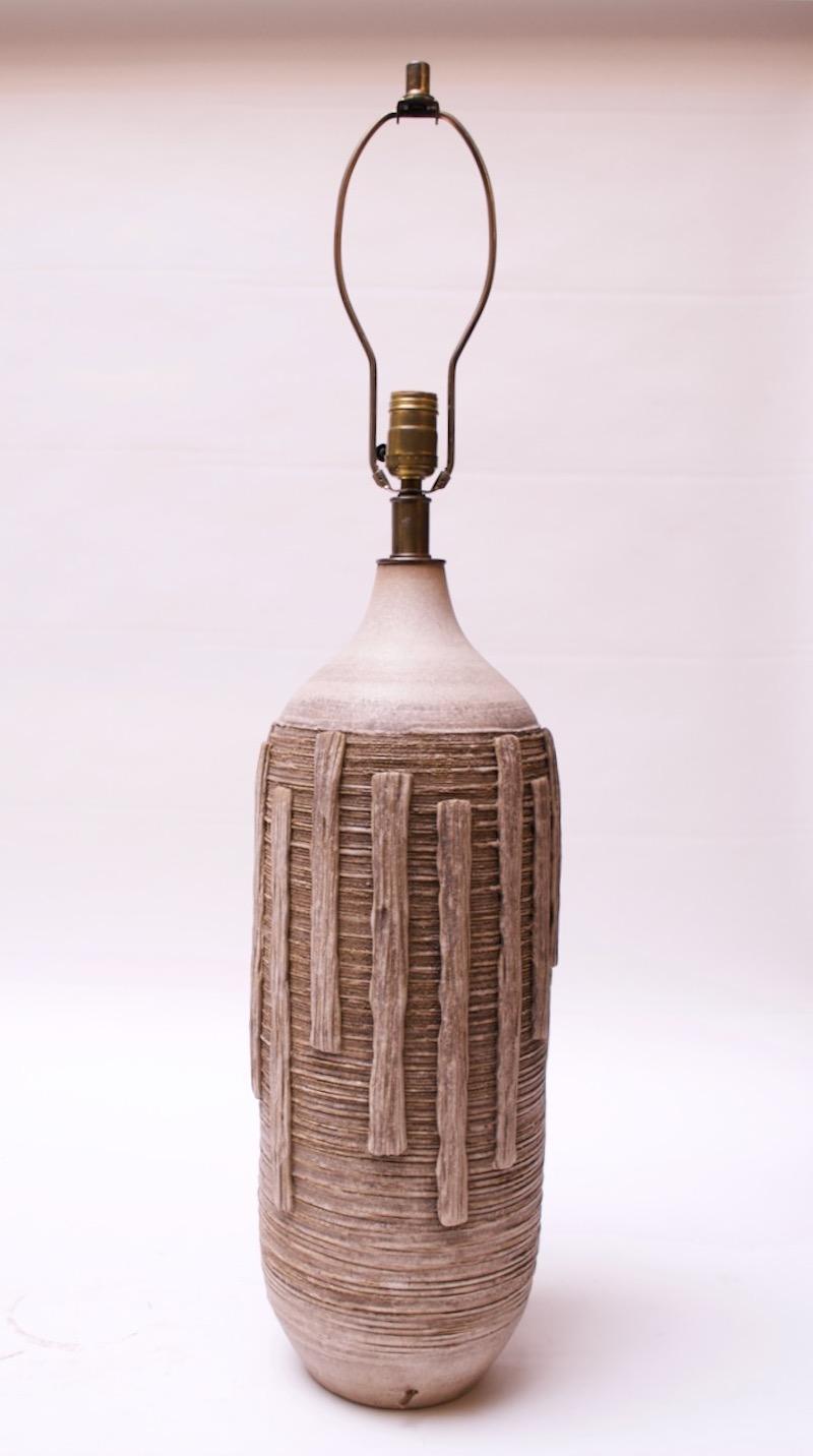 Mid-Century Modern Lee Rosen for Design Technics Oversized Terracotta Table Lamp For Sale