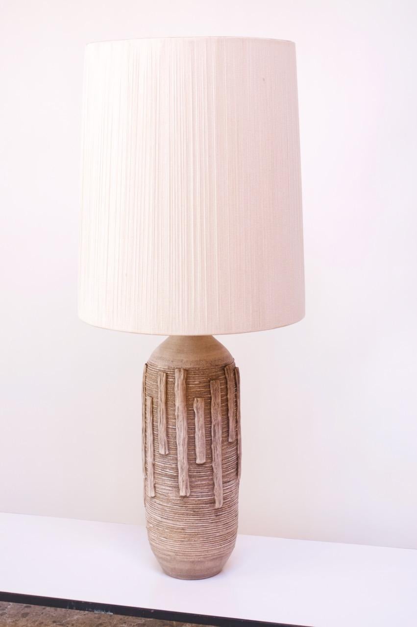 American Lee Rosen for Design Technics Oversized Terracotta Table Lamp For Sale