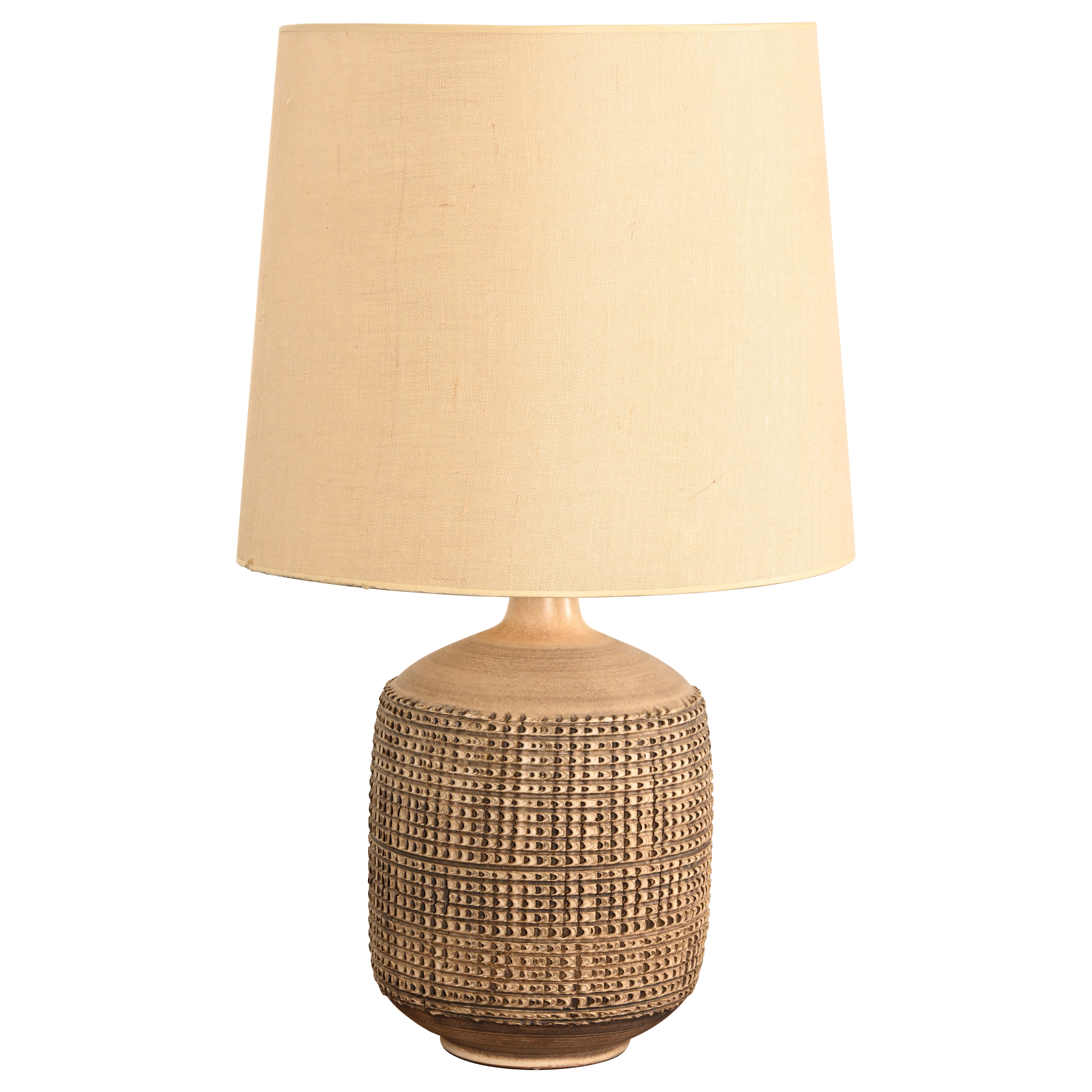Lee Rosen for Design Technics Textured Ceramic Table Lamp For Sale