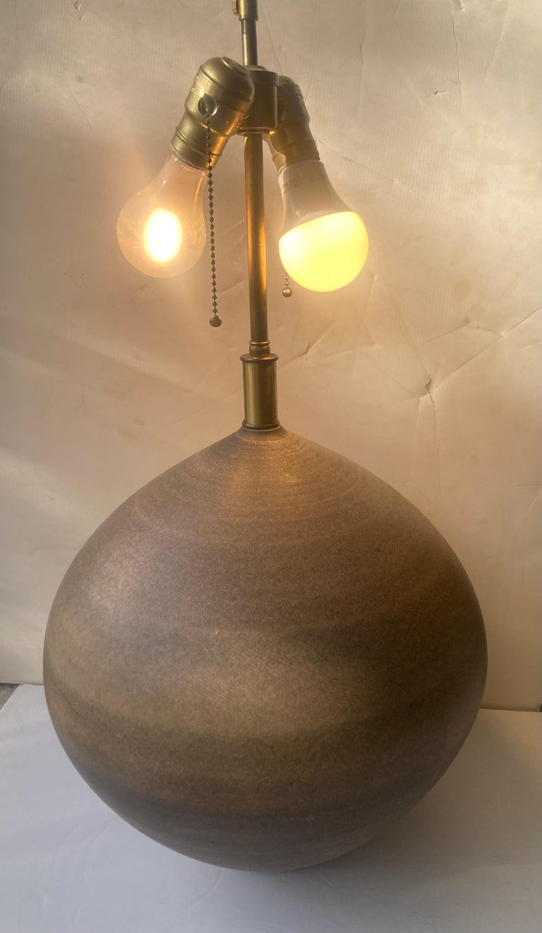 American Lee Rosen Large Ceramic / Pottery Table Lamp for, Design Technics. Marked  For Sale