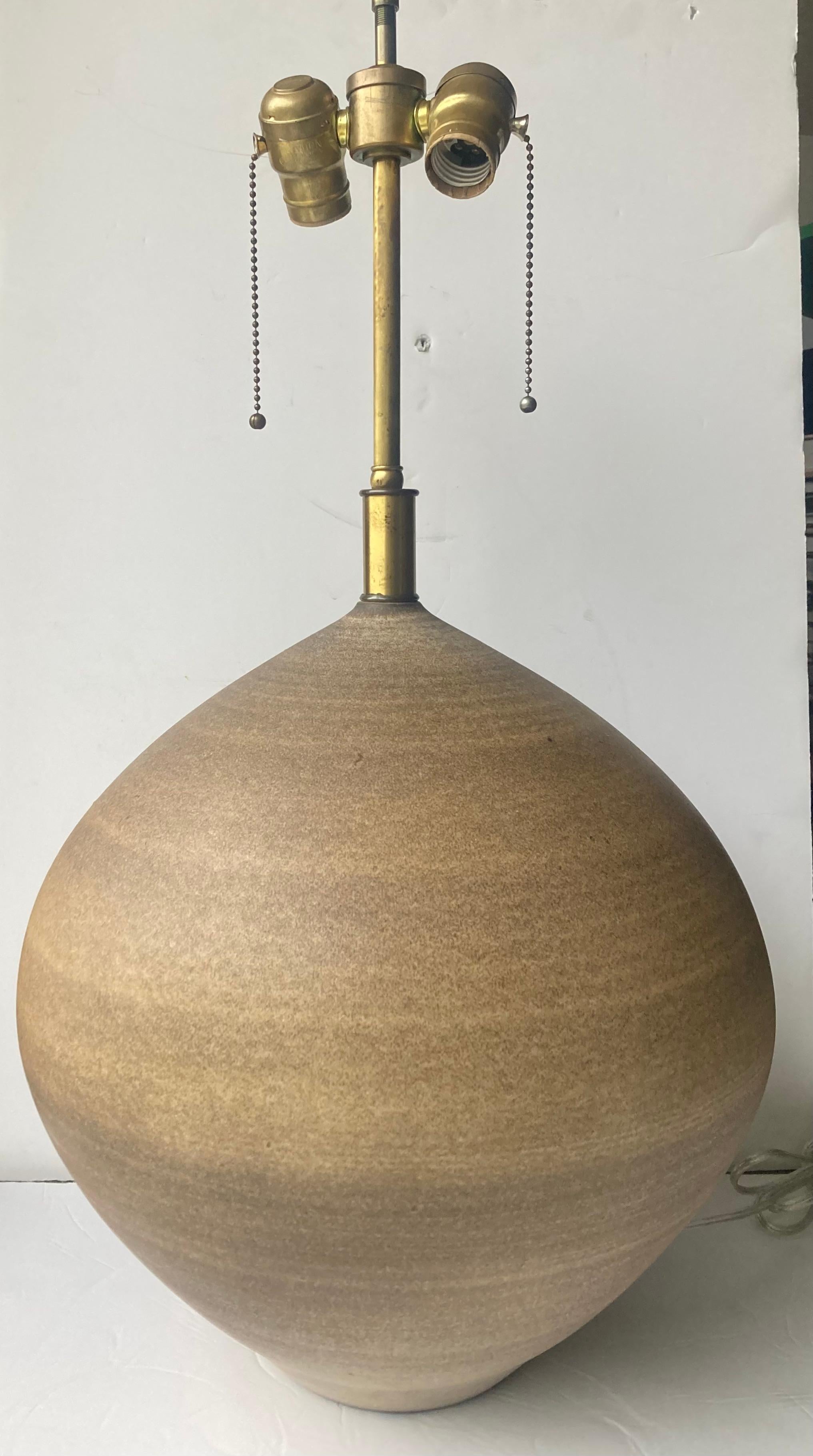 Lee Rosen Large Ceramic / Pottery Table Lamp for, Design Technics. Marked  For Sale 1