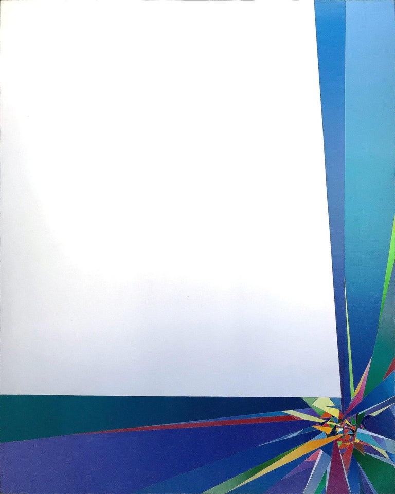Horizon Landscape Large Abstract Geometrical Minimalistic Painting On 2 Canvas