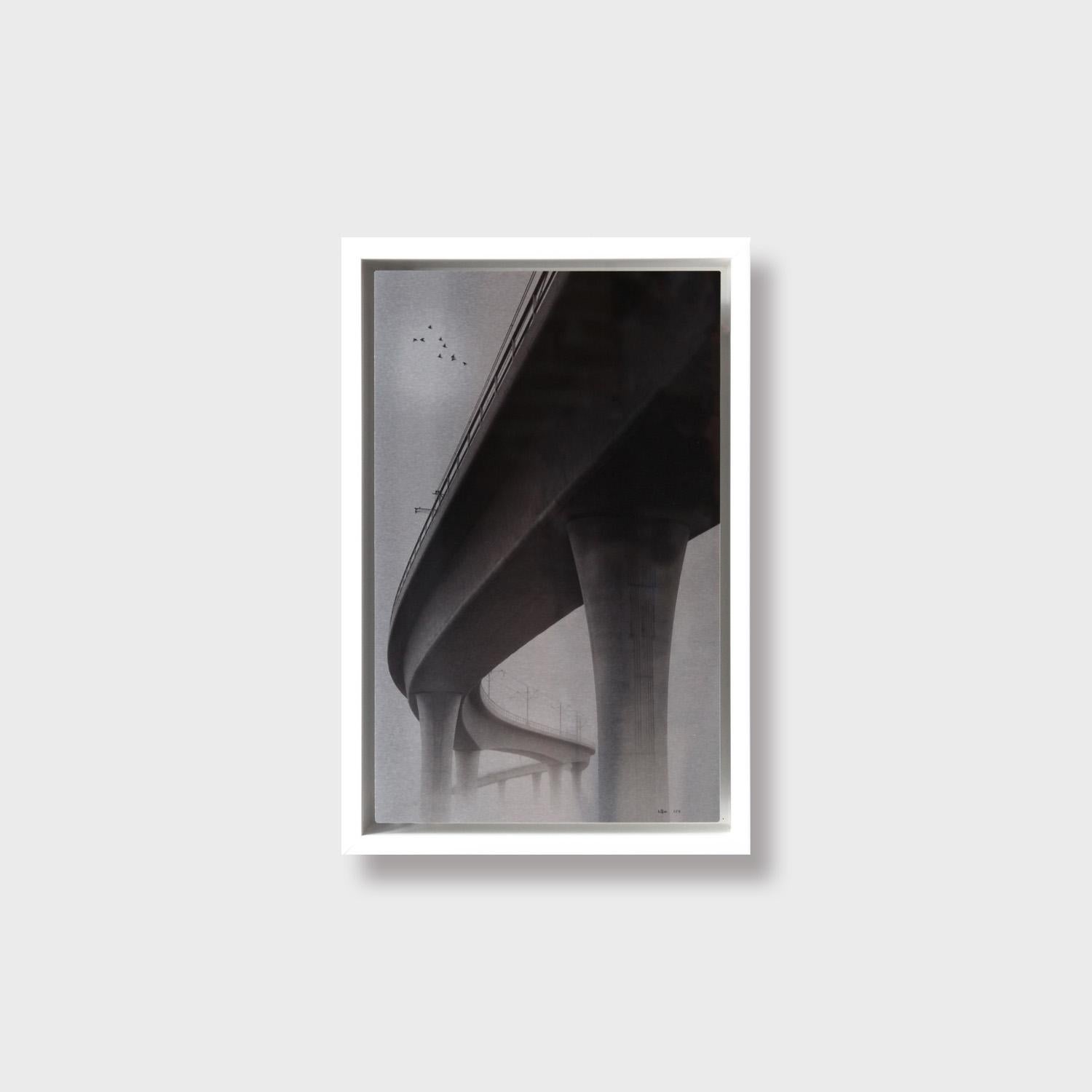 Schwarzer und weißer Metalldruck, „Die Schlange“, 2023 – Photograph von Lee Sie