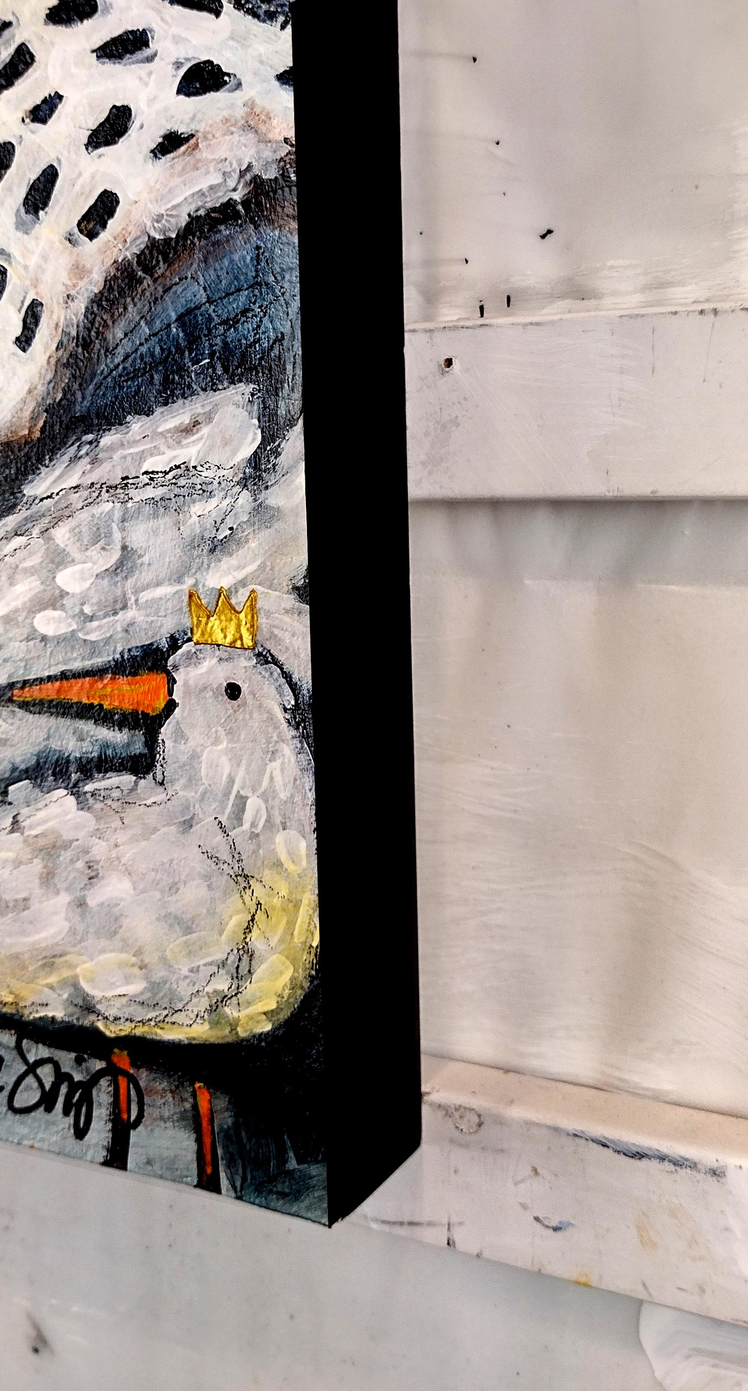Advice, Original Painting - Outsider Art Mixed Media Art by Lee Smith