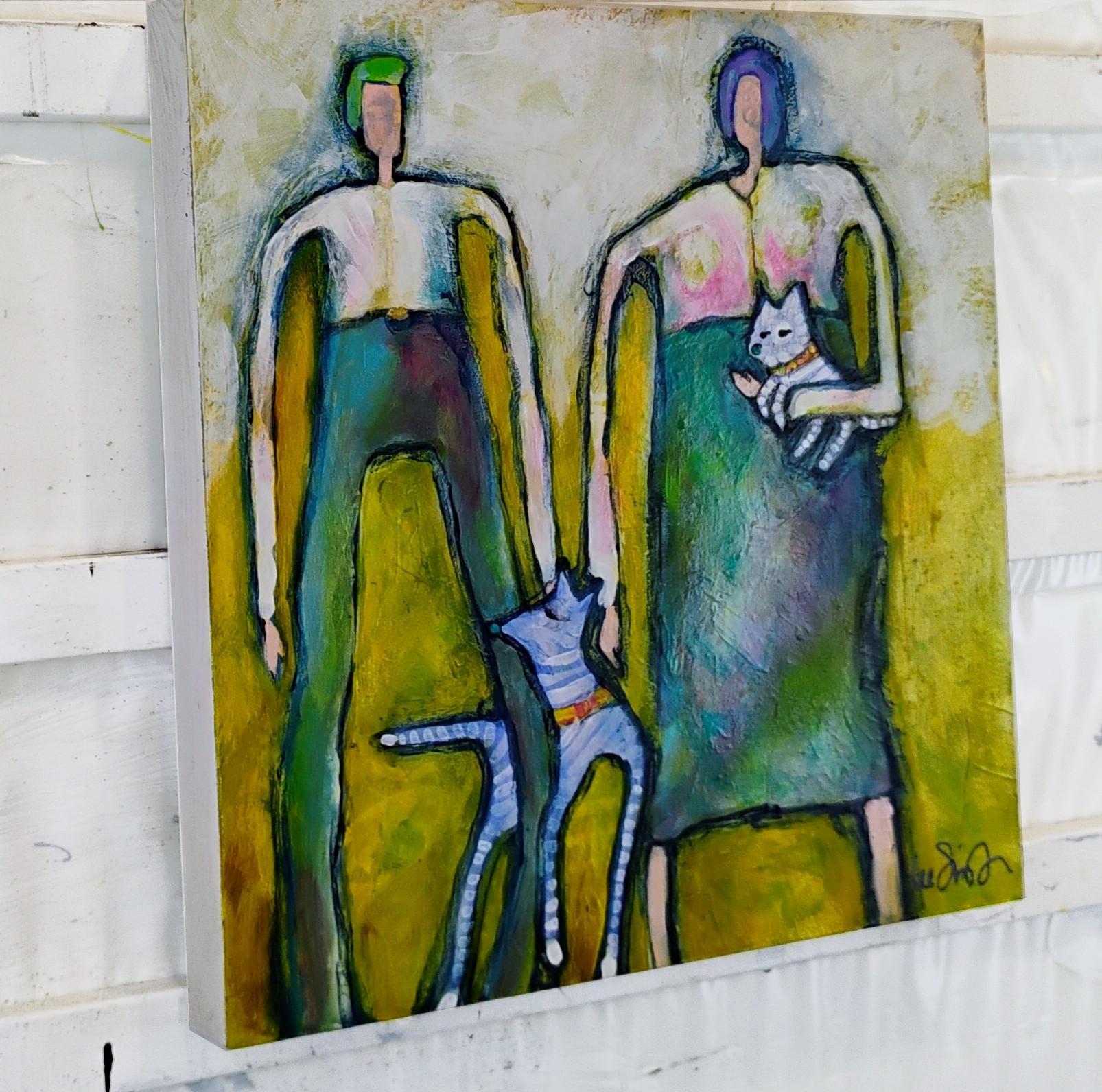 Go for a Walk, peinture originale - Painting de Lee Smith