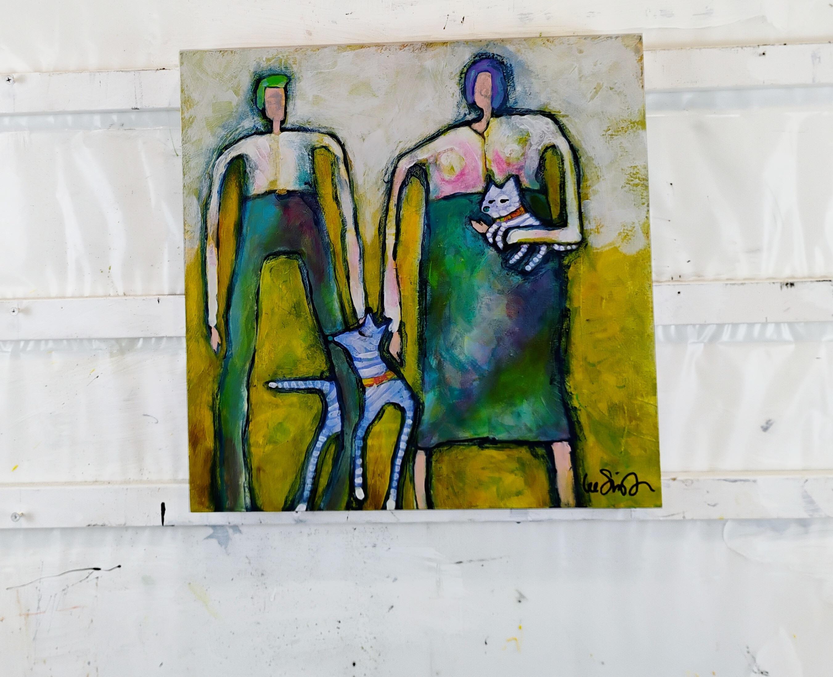 Go for a Walk, peinture originale - Contemporain Painting par Lee Smith