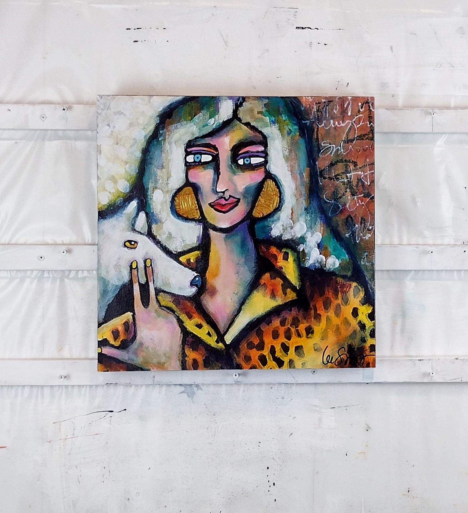 La pausa, dipinto originale - Painting Outsider Art di Lee Smith