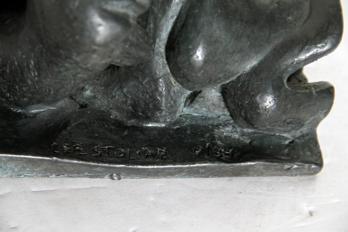 Hombre y Mujer Eróticos, Moderna Escultura de Mesa de Bronce de Lee Stoliar en venta 5