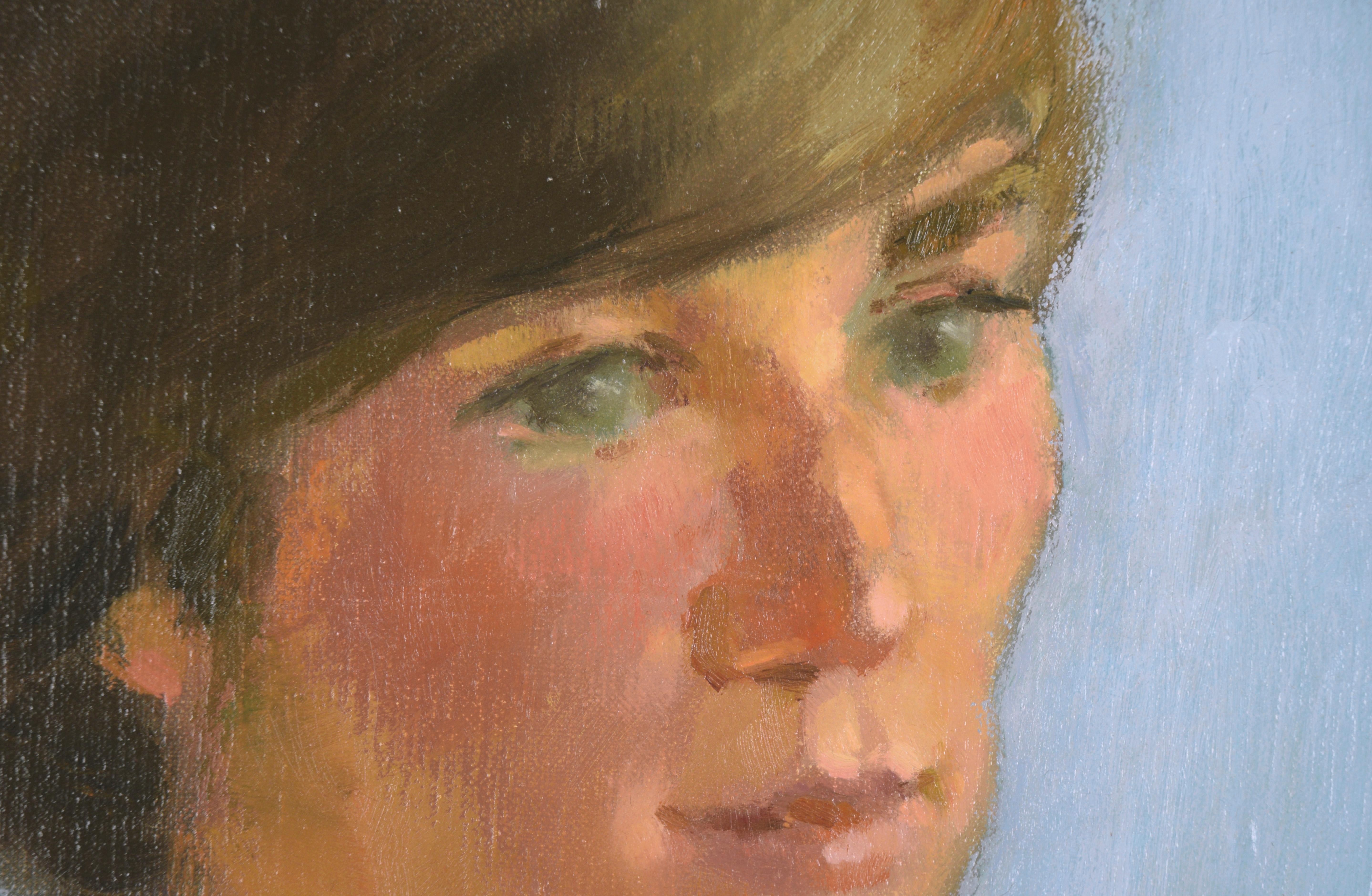 Portrait of a Young Man - American Impressionist Painting by Lee T. Dalton