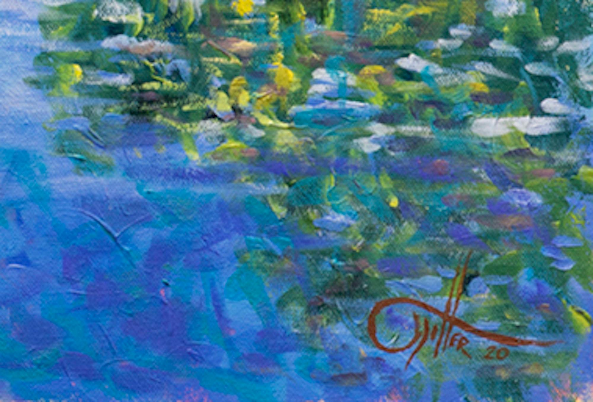 Dragonflies And Damsels, Lee Tiller, Original Realist Landscape Water Painting For Sale 3