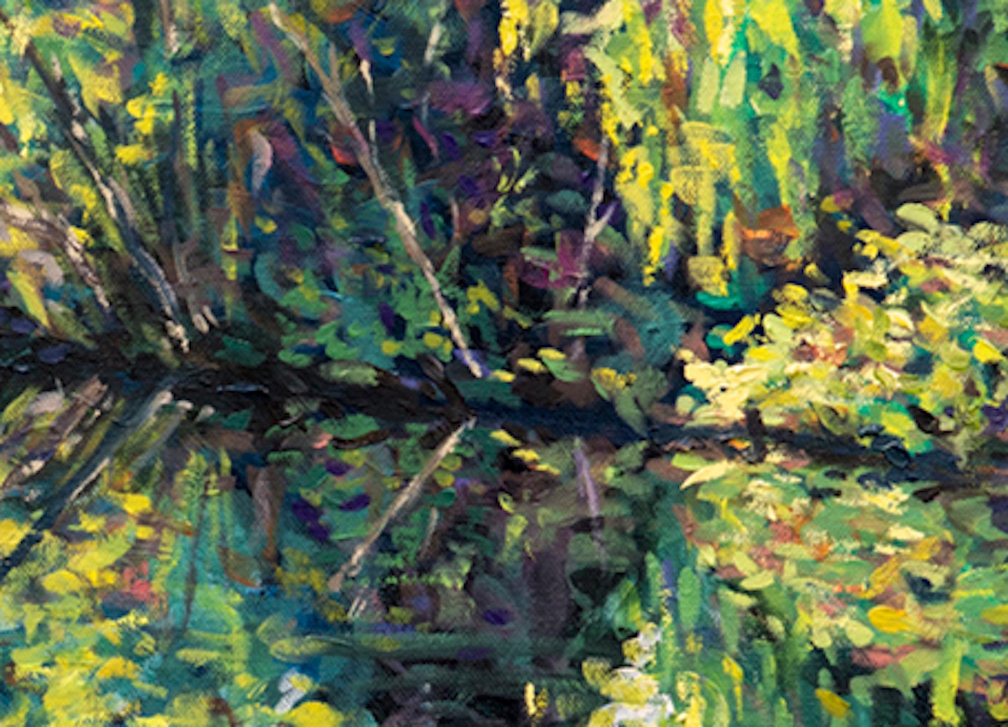 Dragonflies And Damsels, Lee Tiller, Original Realist Landscape Water Painting For Sale 4