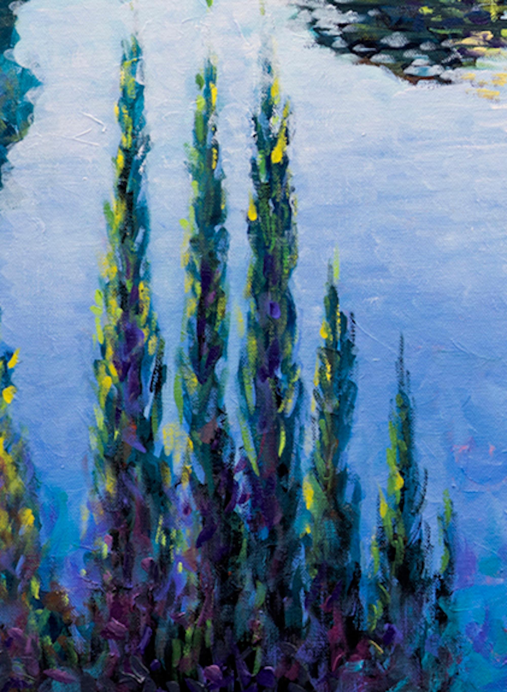 Dragonflies And Damsels, Lee Tiller, Original Realist Landscape Water Painting For Sale 5