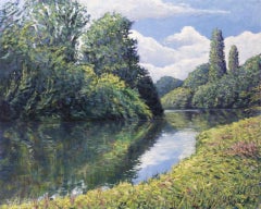 Reflections Of Delius, Lee Tiller, Original Landscape Painting, River Artwork