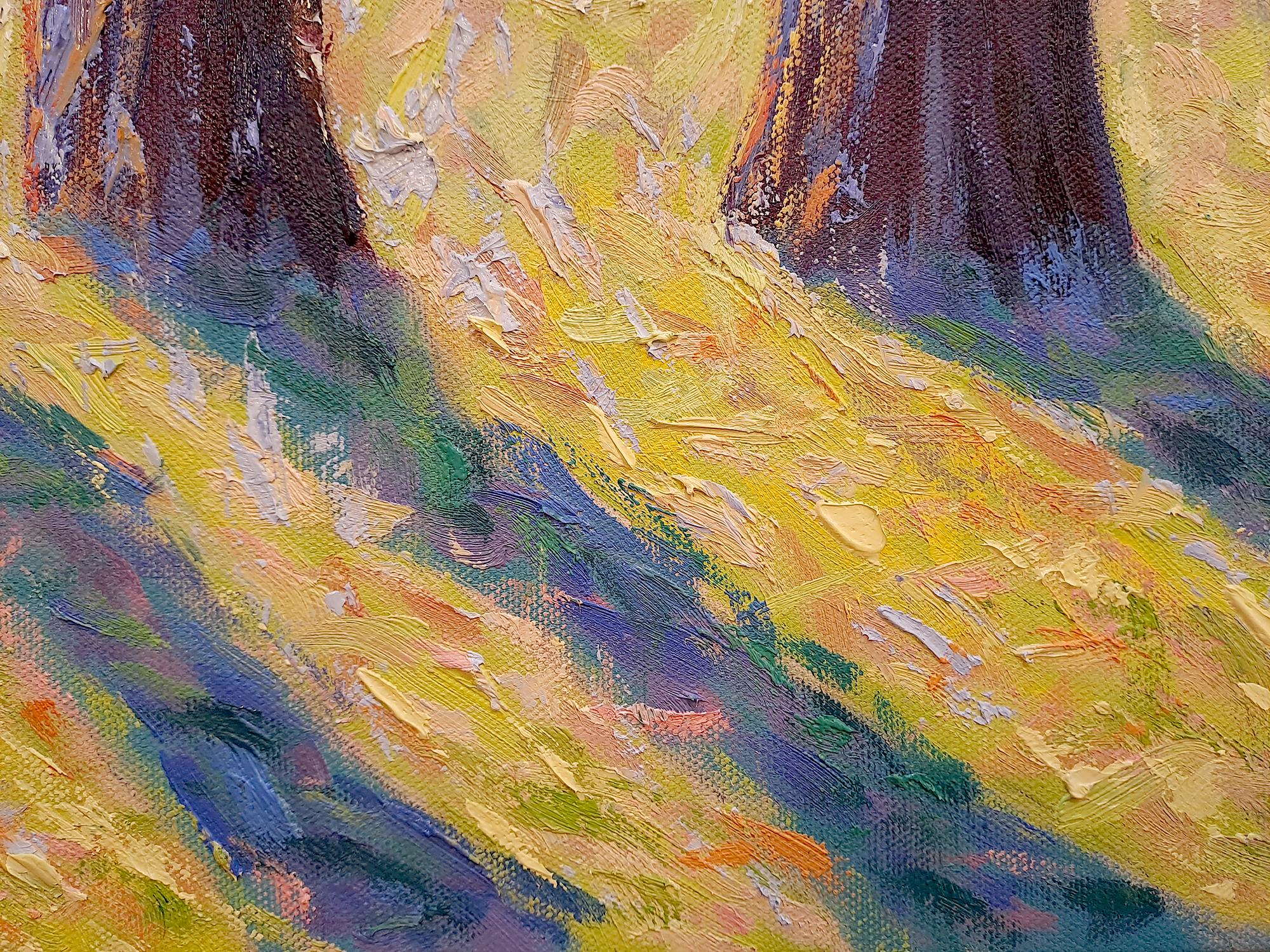 September sunlight, original painting, landscape, contemporary For Sale 6