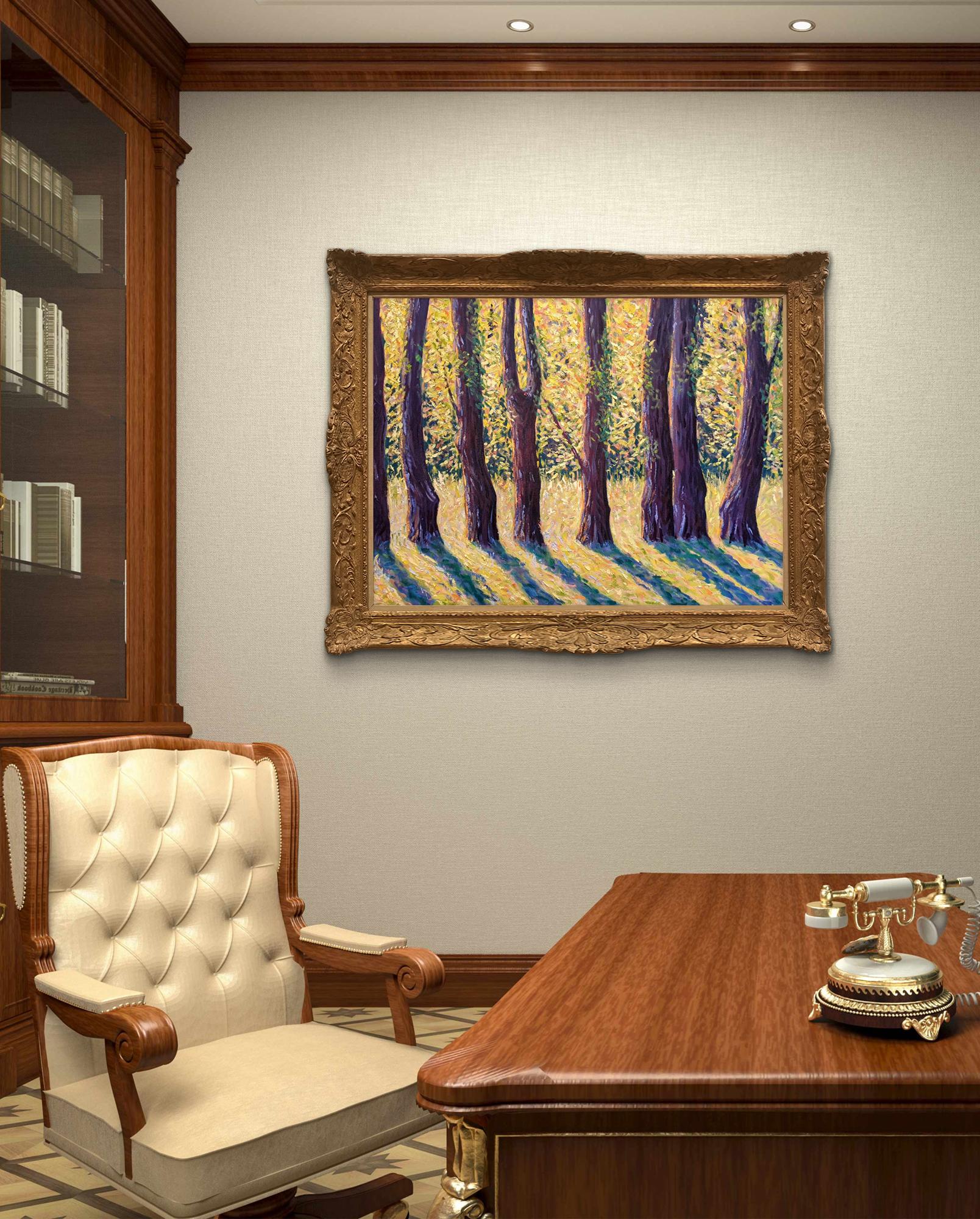 September sunlight, original painting, landscape, contemporary For Sale 10