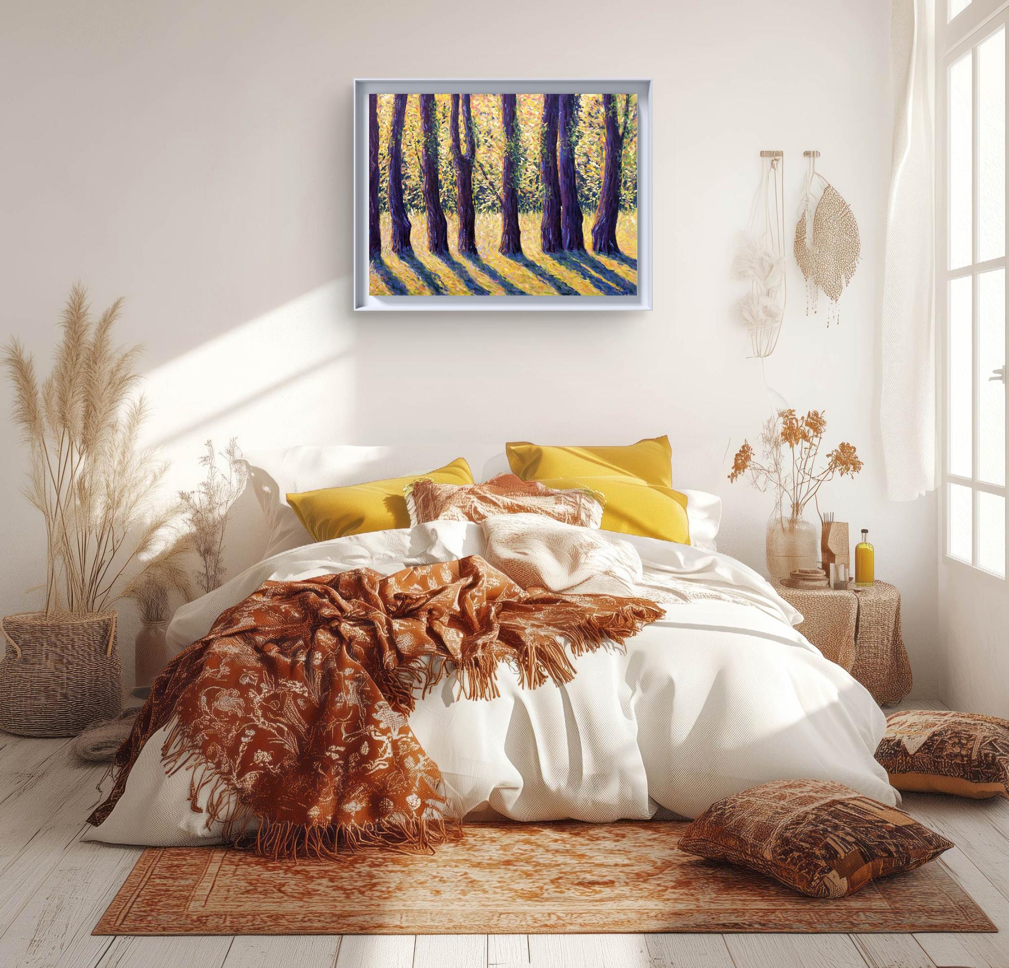 September sunlight, original painting, landscape, contemporary For Sale 11