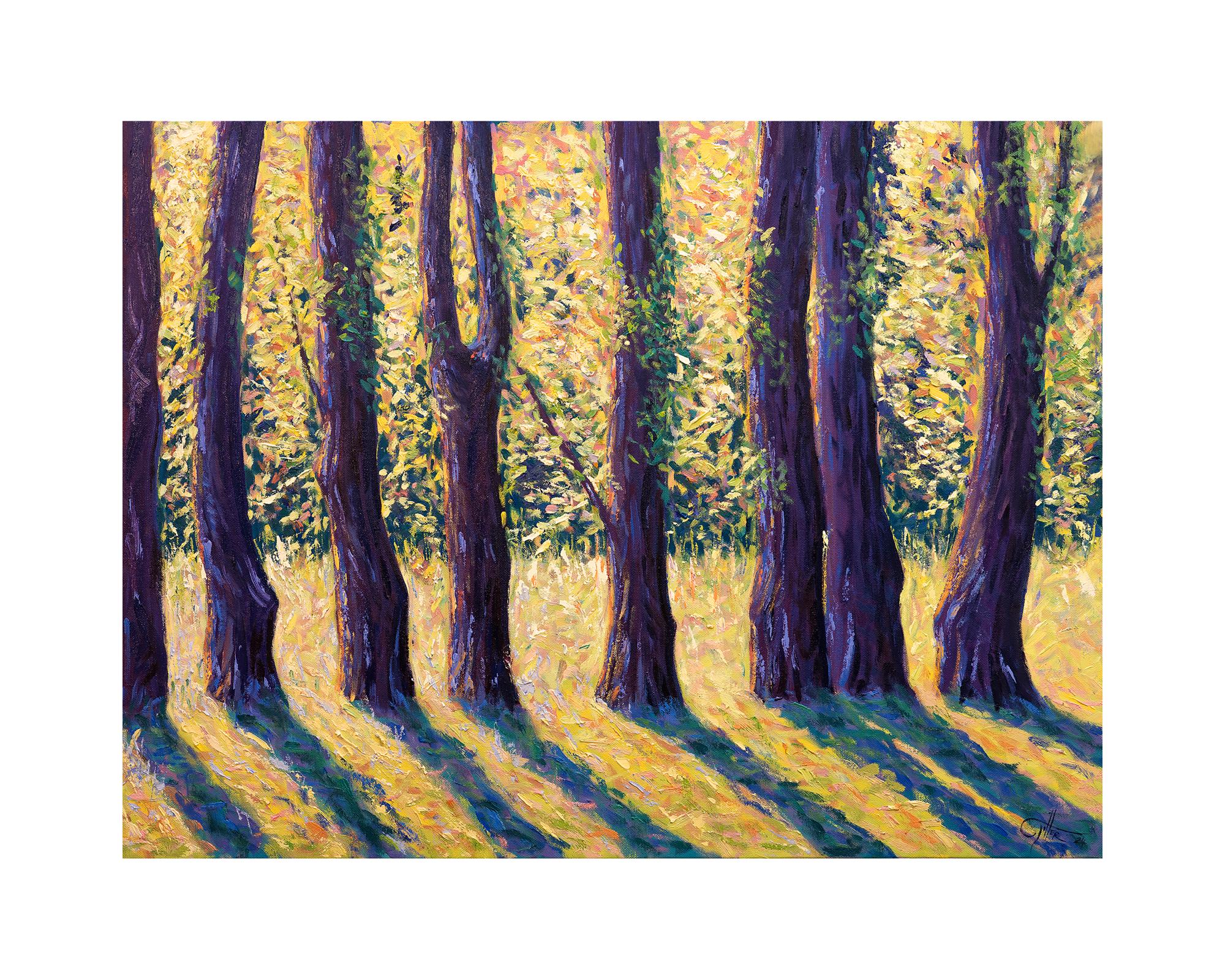September sunlight, original painting, landscape, contemporary For Sale 1