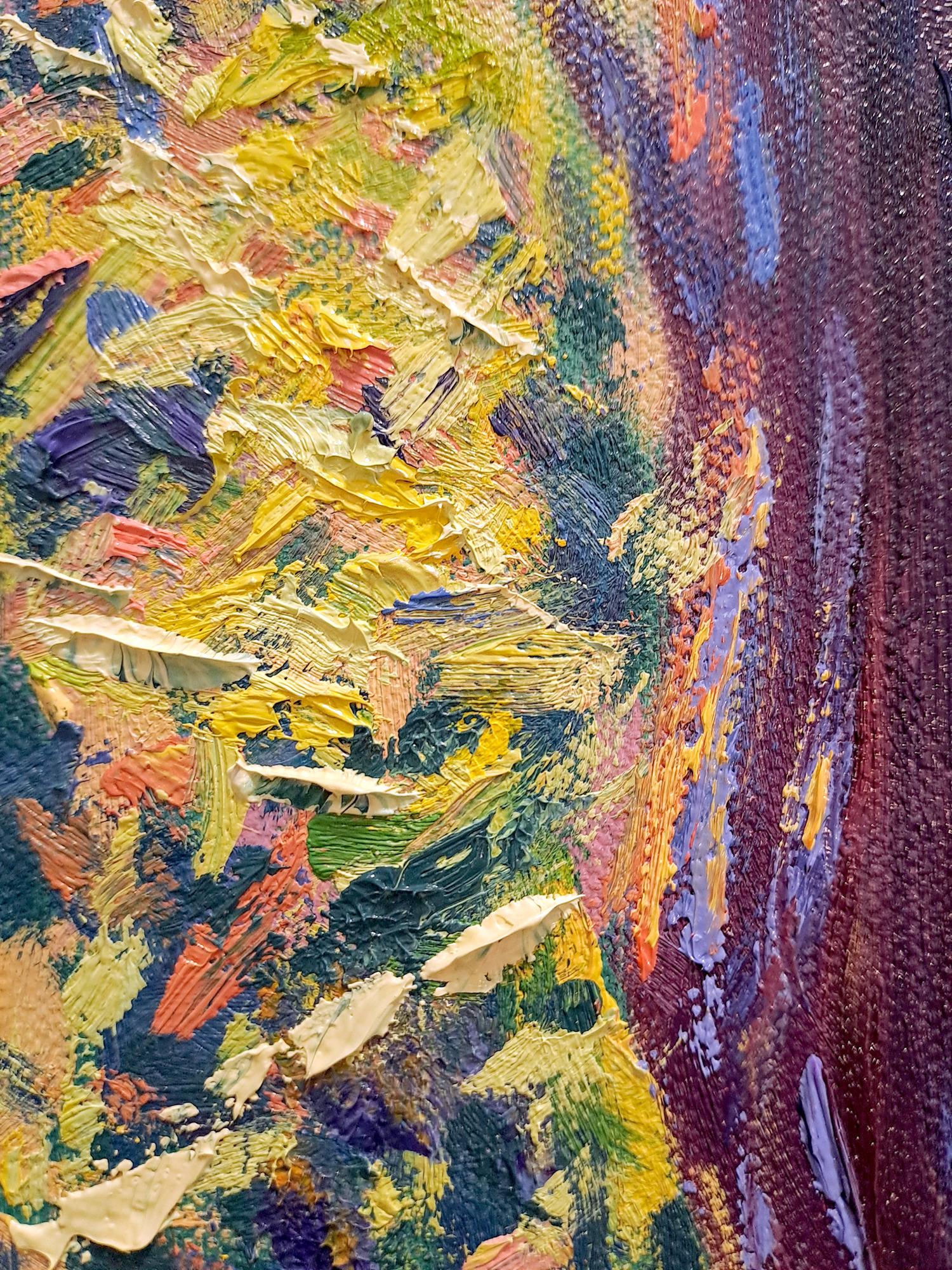 September sunlight, original painting, landscape, contemporary For Sale 3