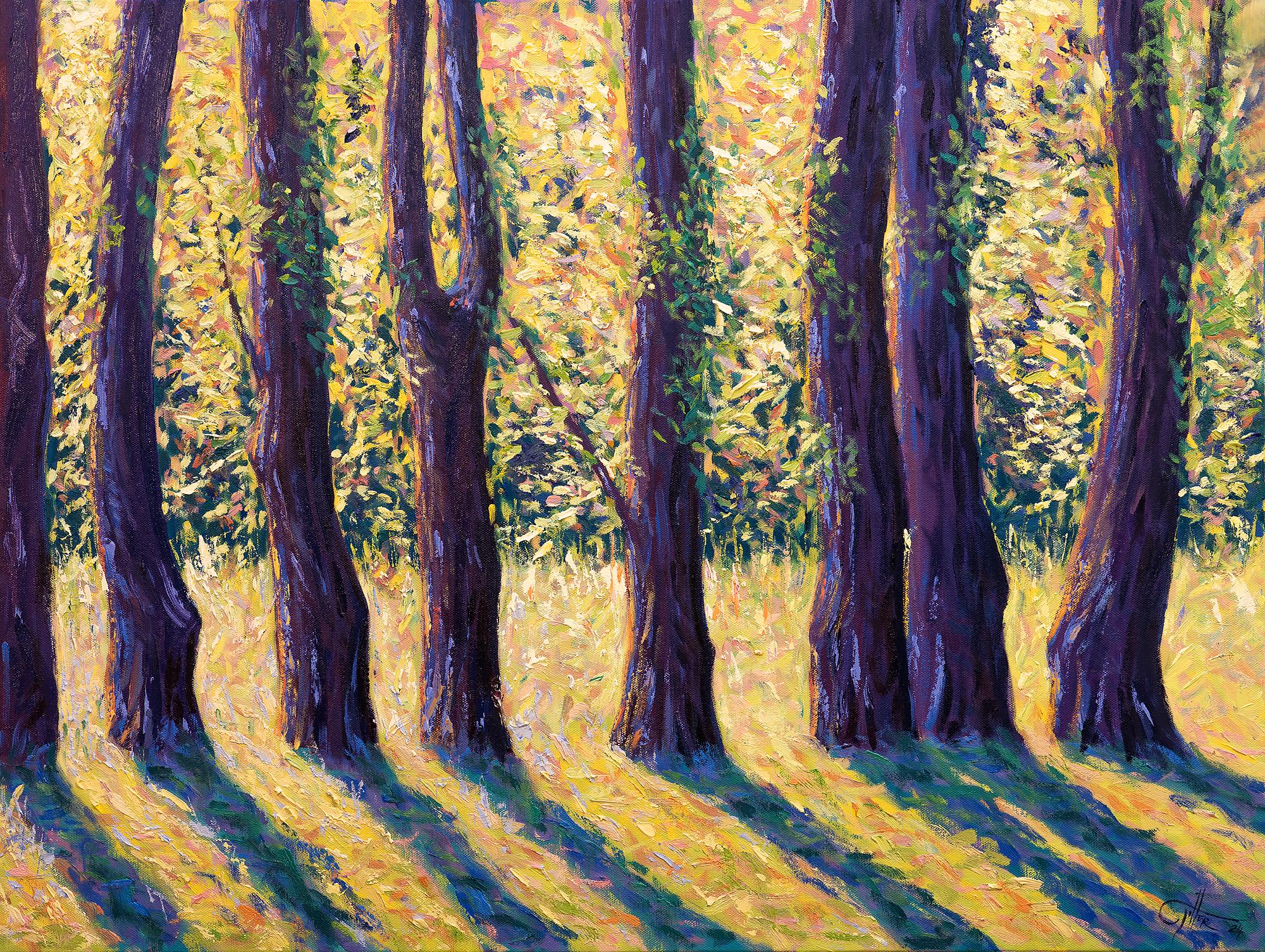 Lee Tiller Landscape Painting - September sunlight, original painting, landscape, contemporary