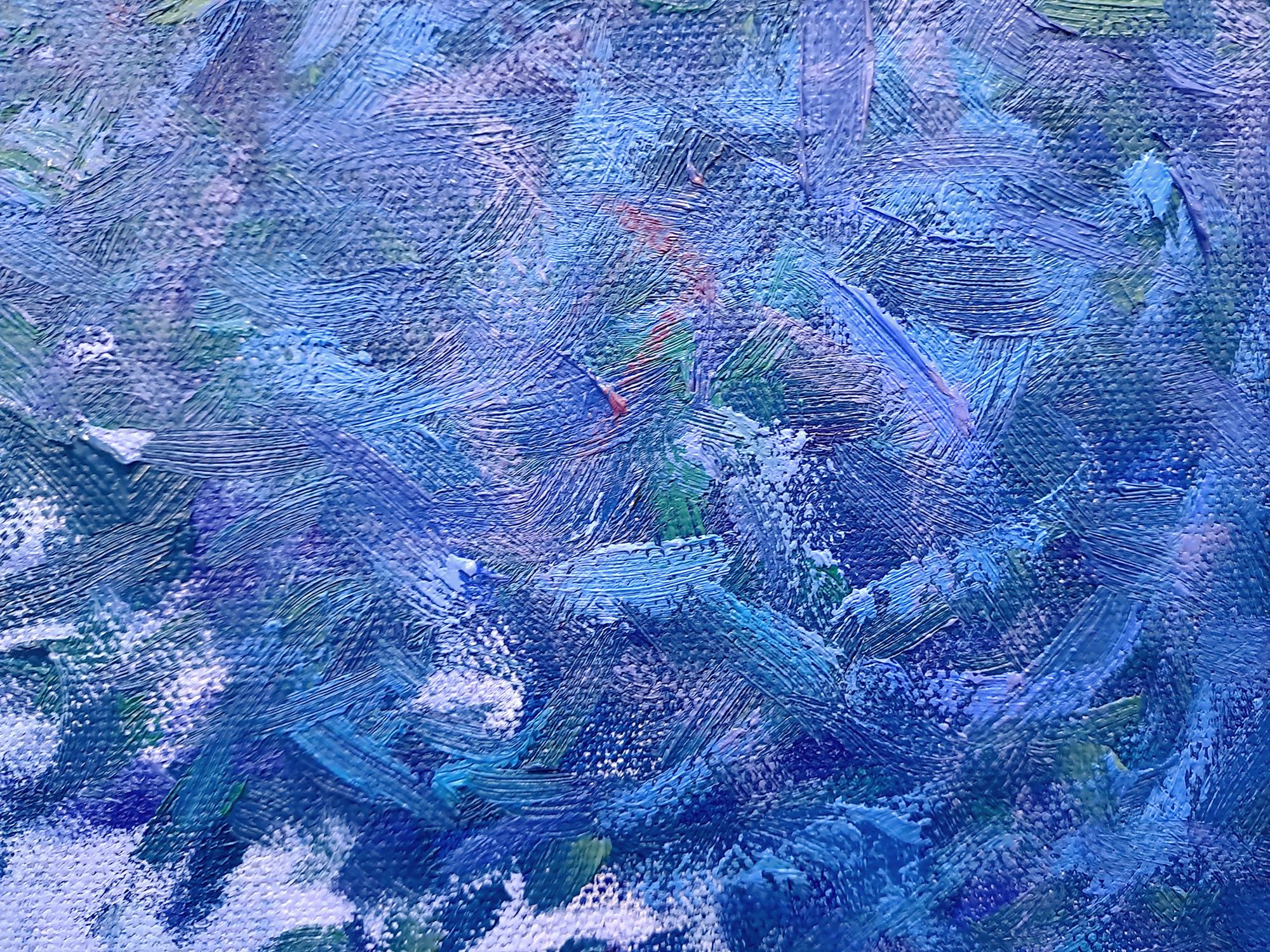 Silence de l'été Sérénité, peinture originale, contemporaine, paysage en vente 7