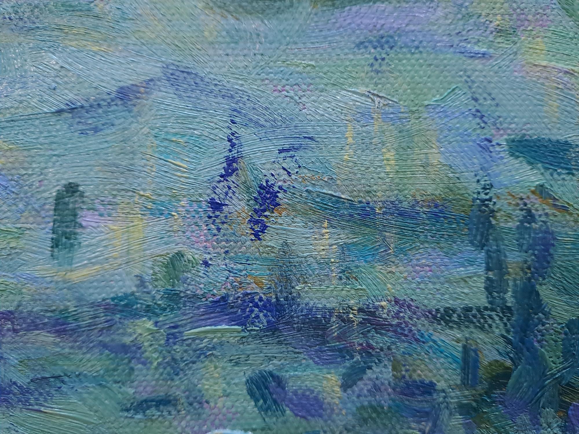 Silence de l'été Sérénité, peinture originale, contemporaine, paysage en vente 8