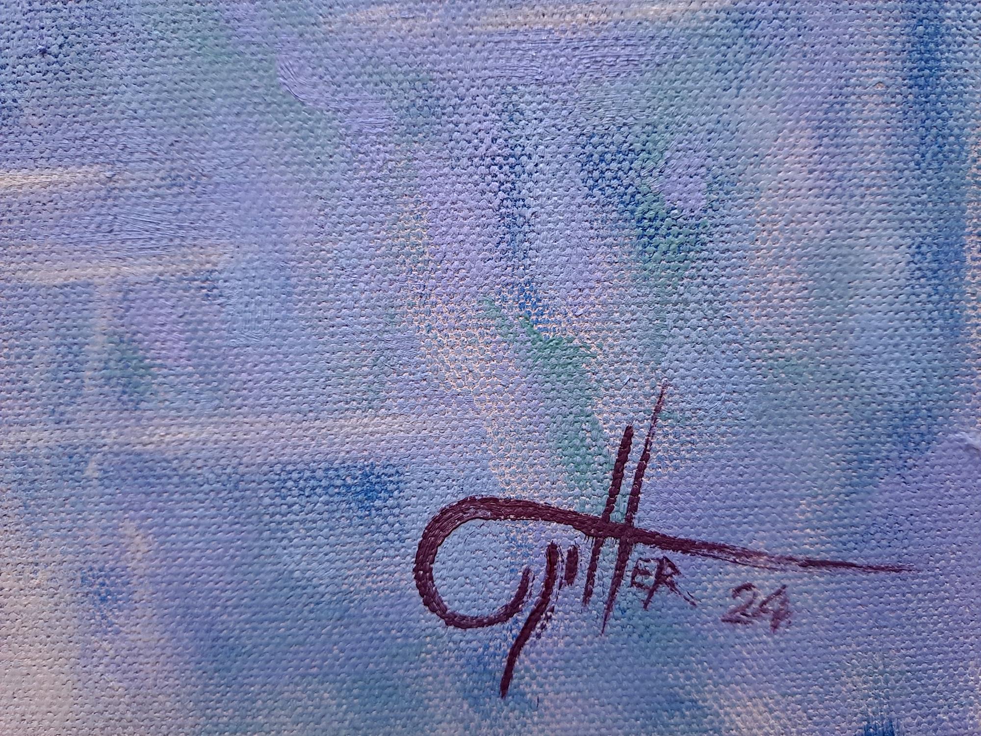 Silence de l'été Sérénité, peinture originale, contemporaine, paysage en vente 2