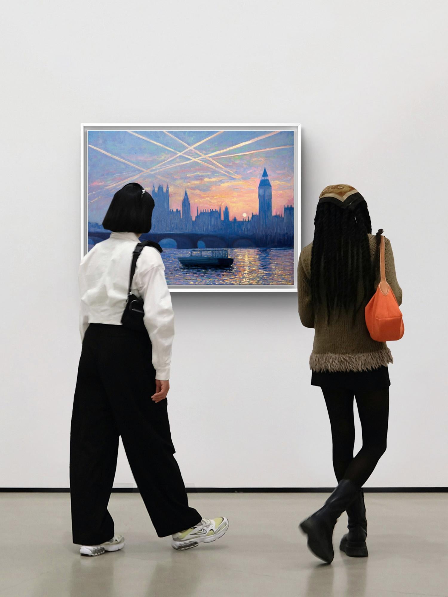 Skylines, pintura original, contemporáneo, paisaje en venta 12