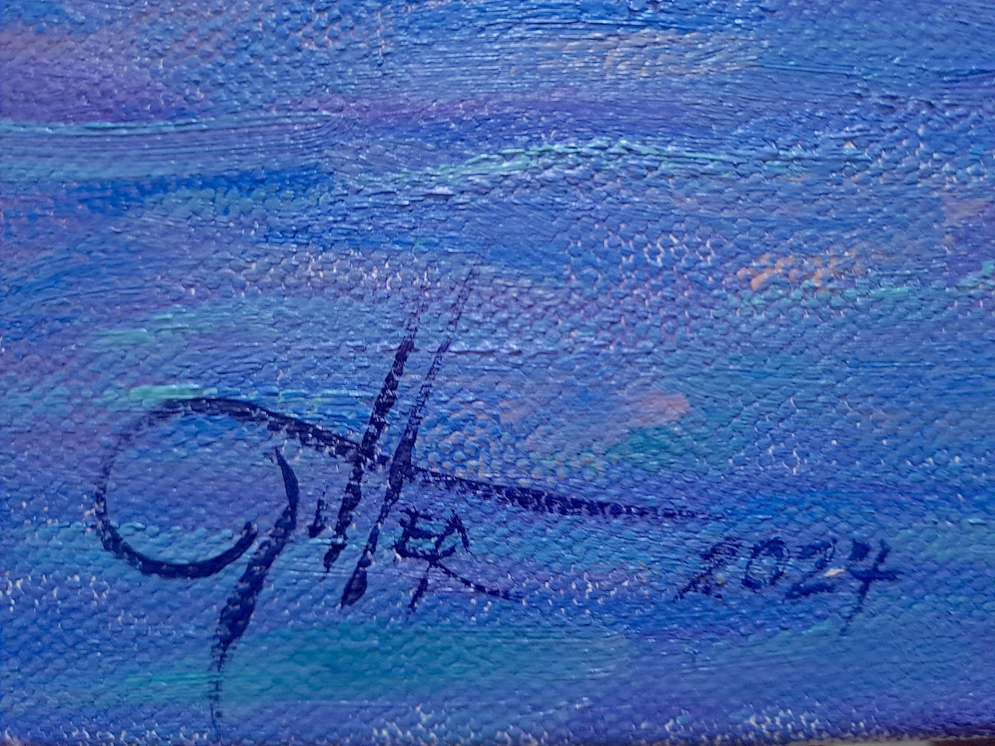 Skylines, pintura original, contemporáneo, paisaje en venta 4