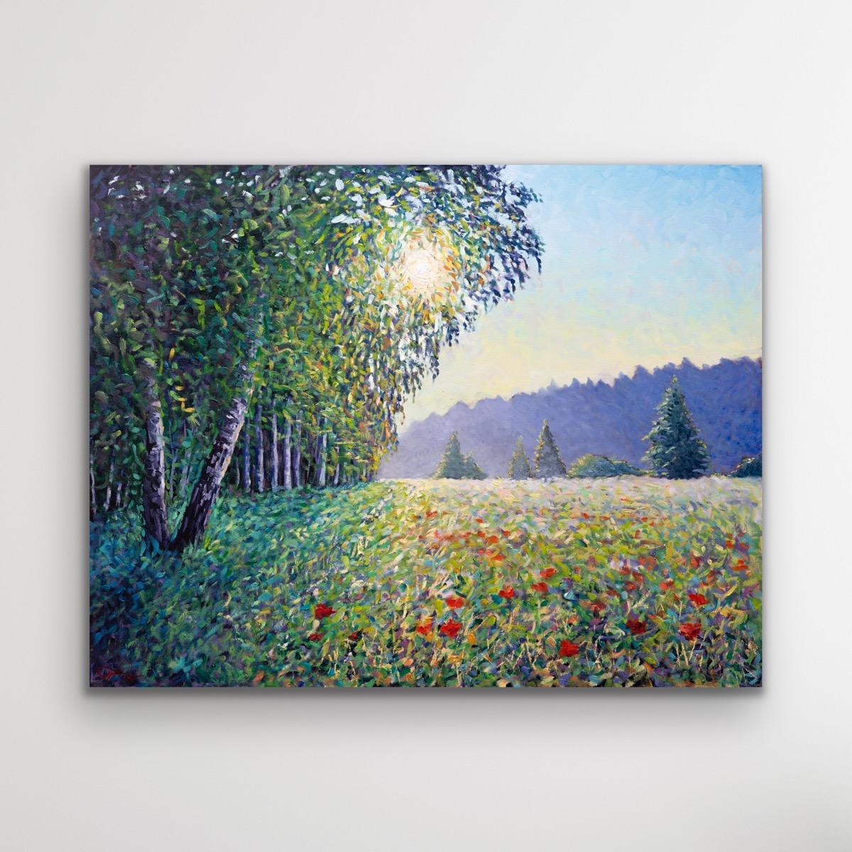 Song's of Summer's Morn, Original-Landschaftsgemälde, impressionistisches Kunstwerk (Impressionismus), Painting, von Lee Tiller