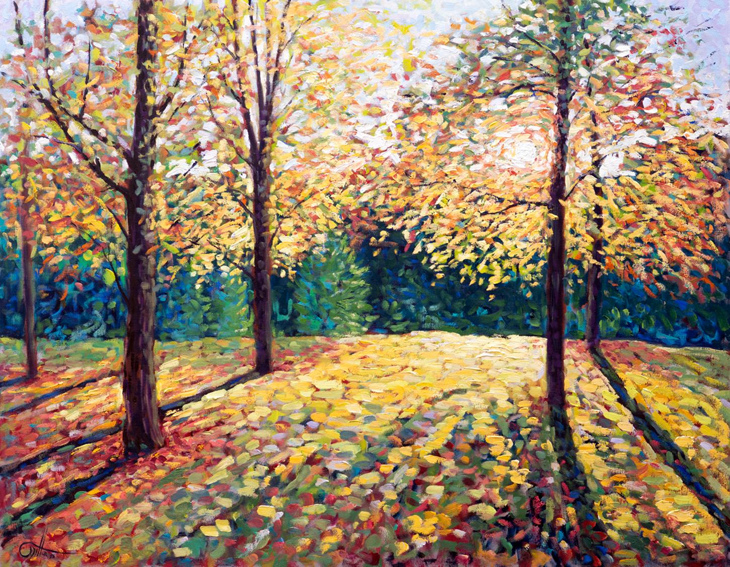 Lee Tiller Landscape Painting - Tapestry of Light (October Gold) 