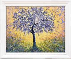 Tree Of Hope 2020, Lee Tiller, Original Landscape Floral Tree Painting, Nature