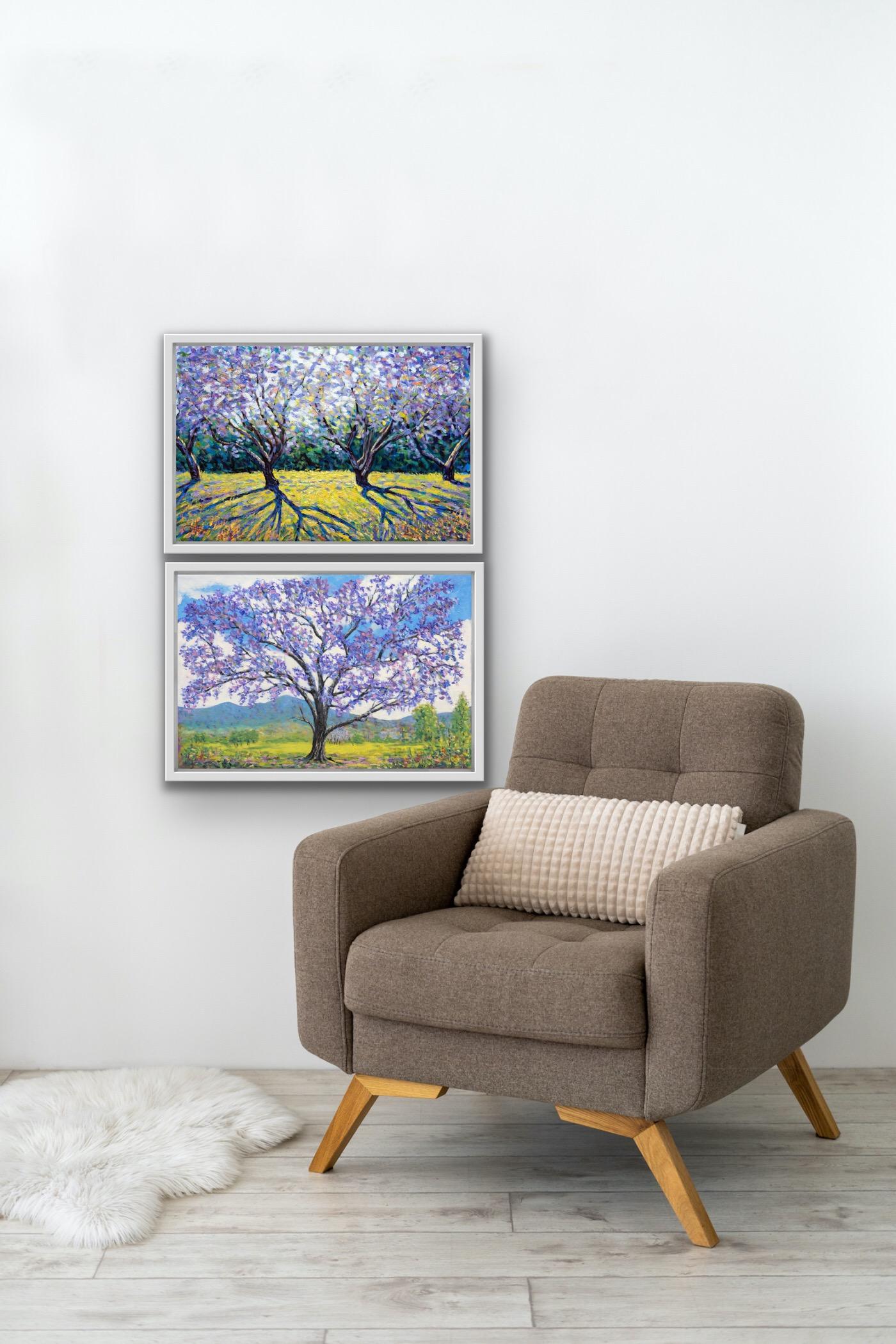 Poème d'arbre 22 et 23 - Impressionnisme Painting par Lee Tiller