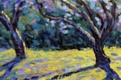 Tree Poem 22, Lee Tiller, Original Purple Floral Tree Painting, Affordable Art