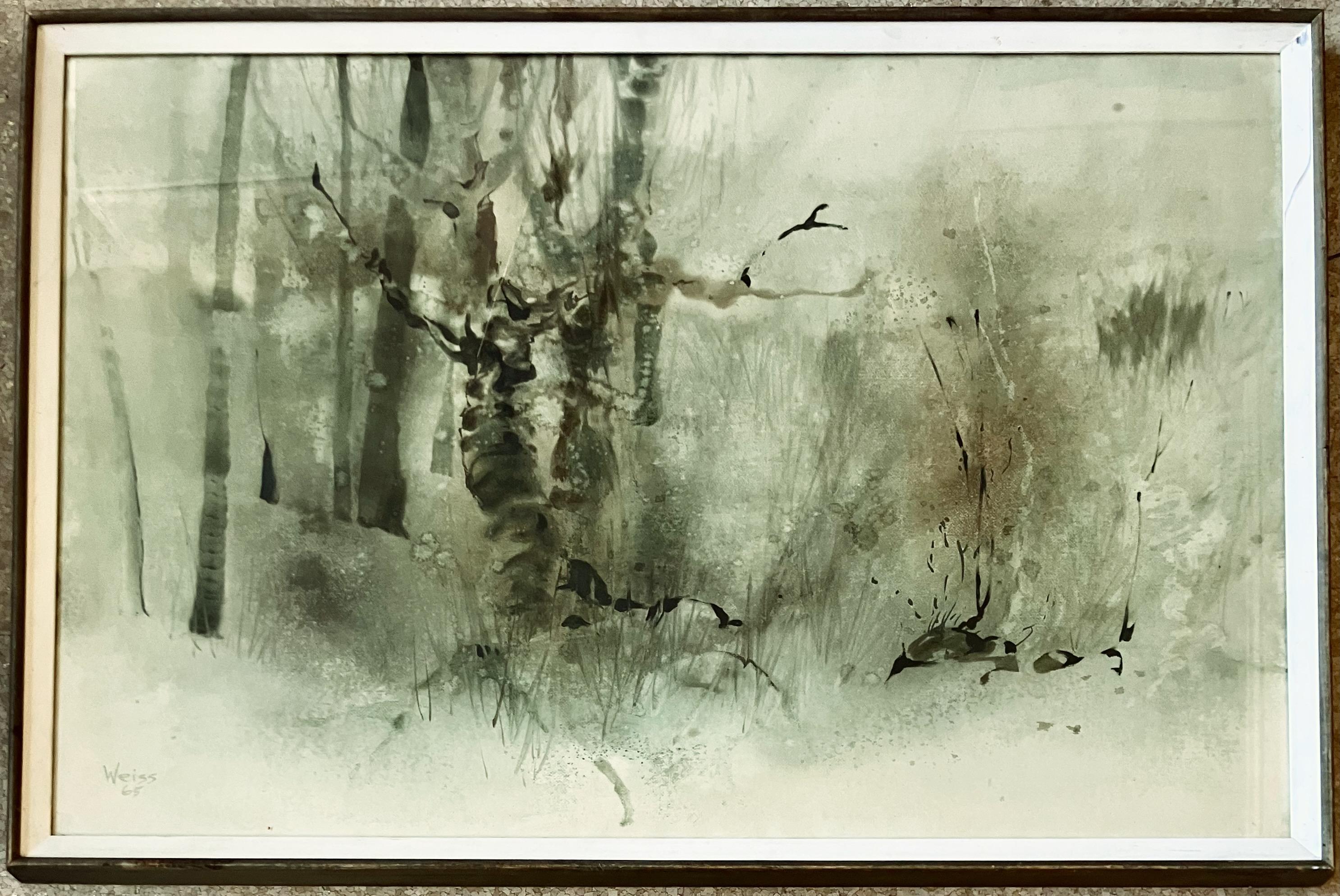 Lee Weiss Landscape Painting - Winter Dusk