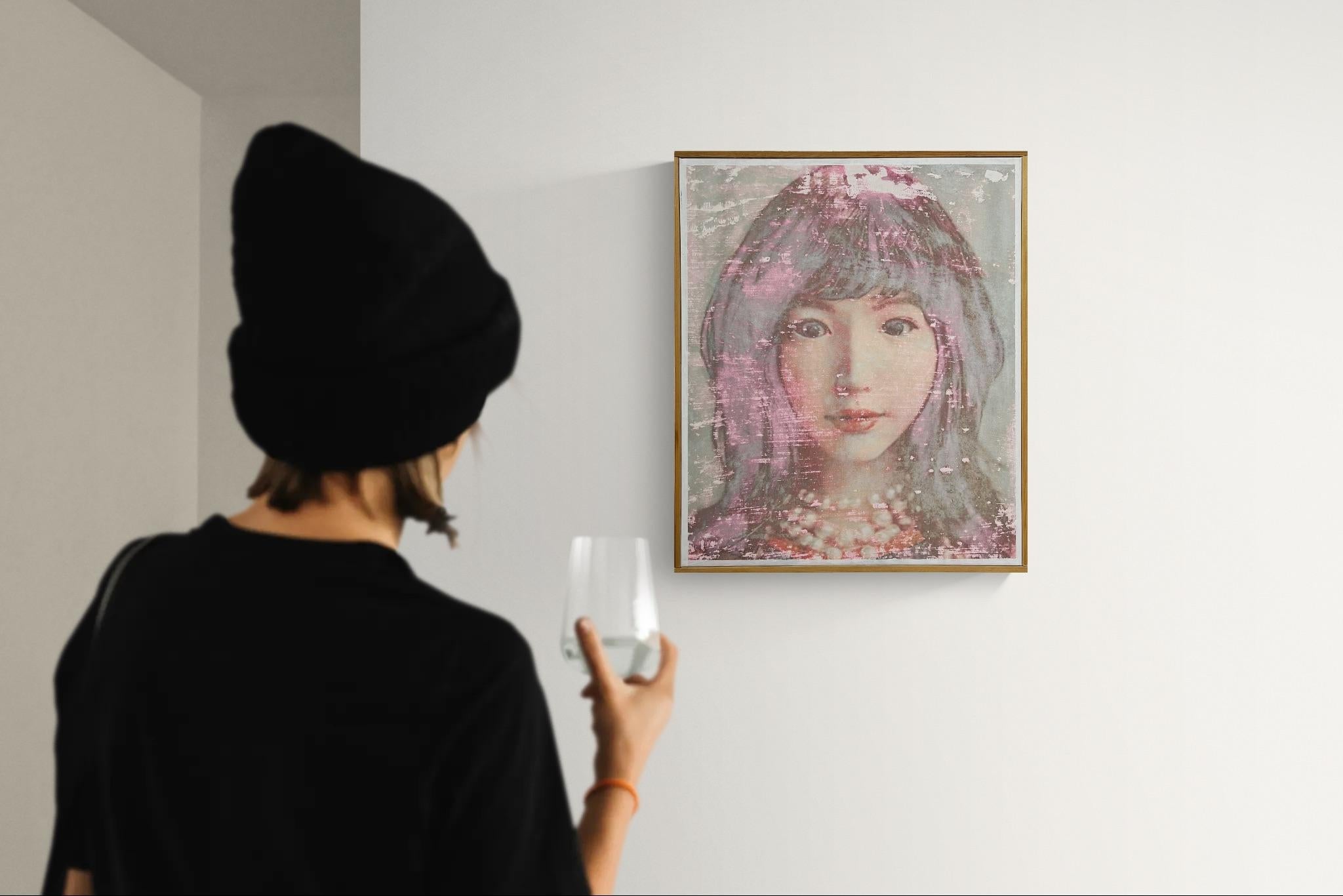 Erica with Pearls, 2018-2025 (Zeitgenössisch), Painting, von Lee Wells