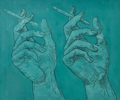 Lee Wells 'Two Six Fingered Hands Smoking'