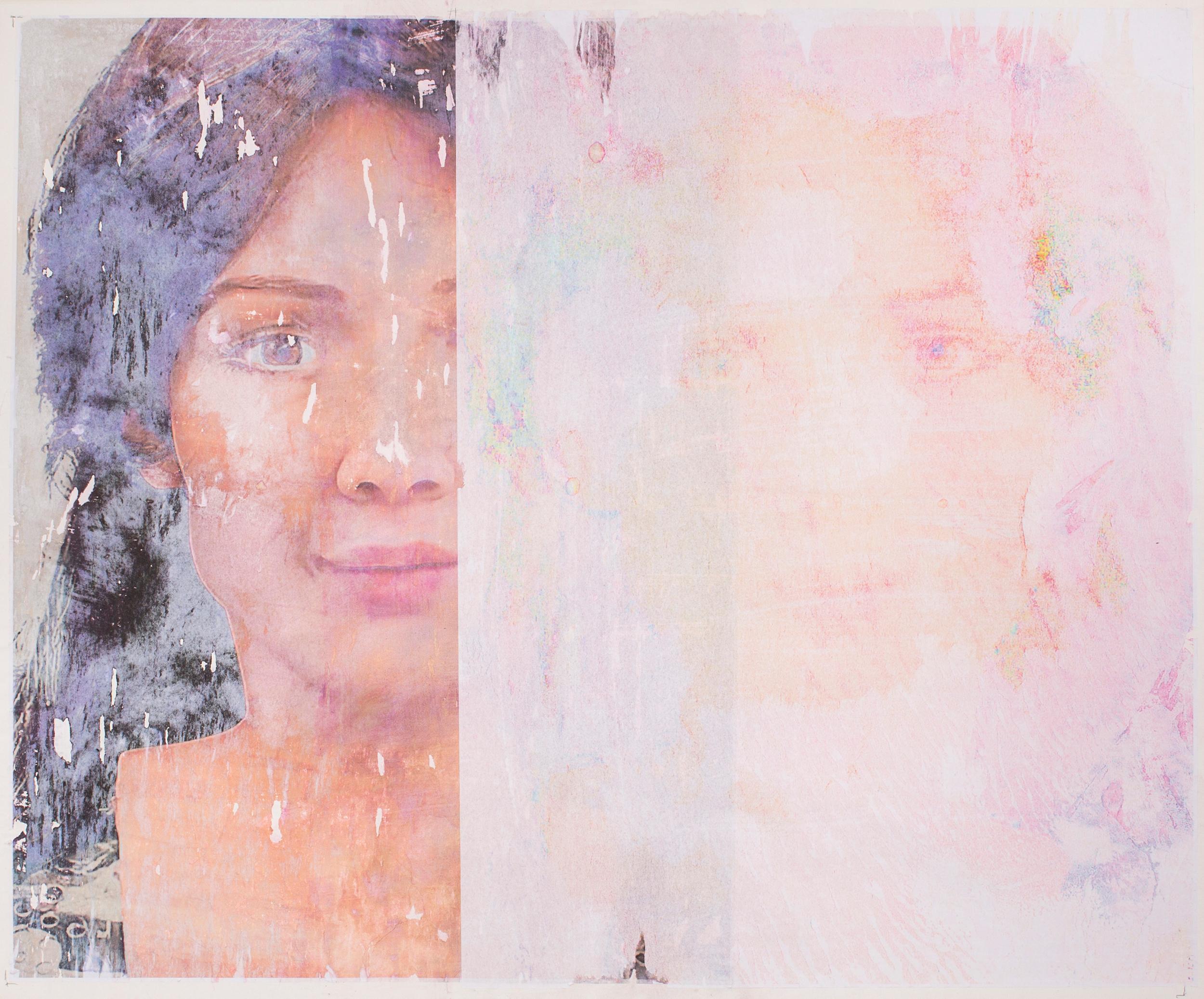 „Doppel Sophia“-Porträts von Androiden  – Painting von Lee Wells