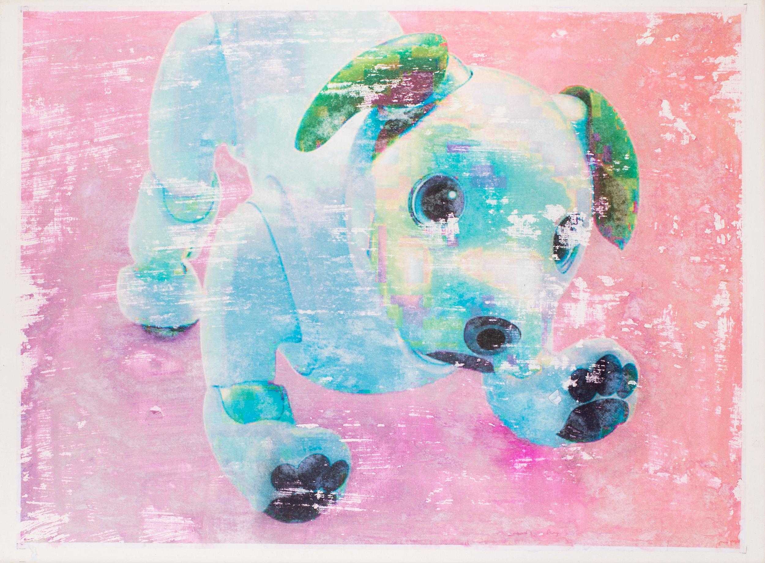 Lee Wells Figurative Painting – Roboter Hund, 4. Generation, Aibo, Roboter