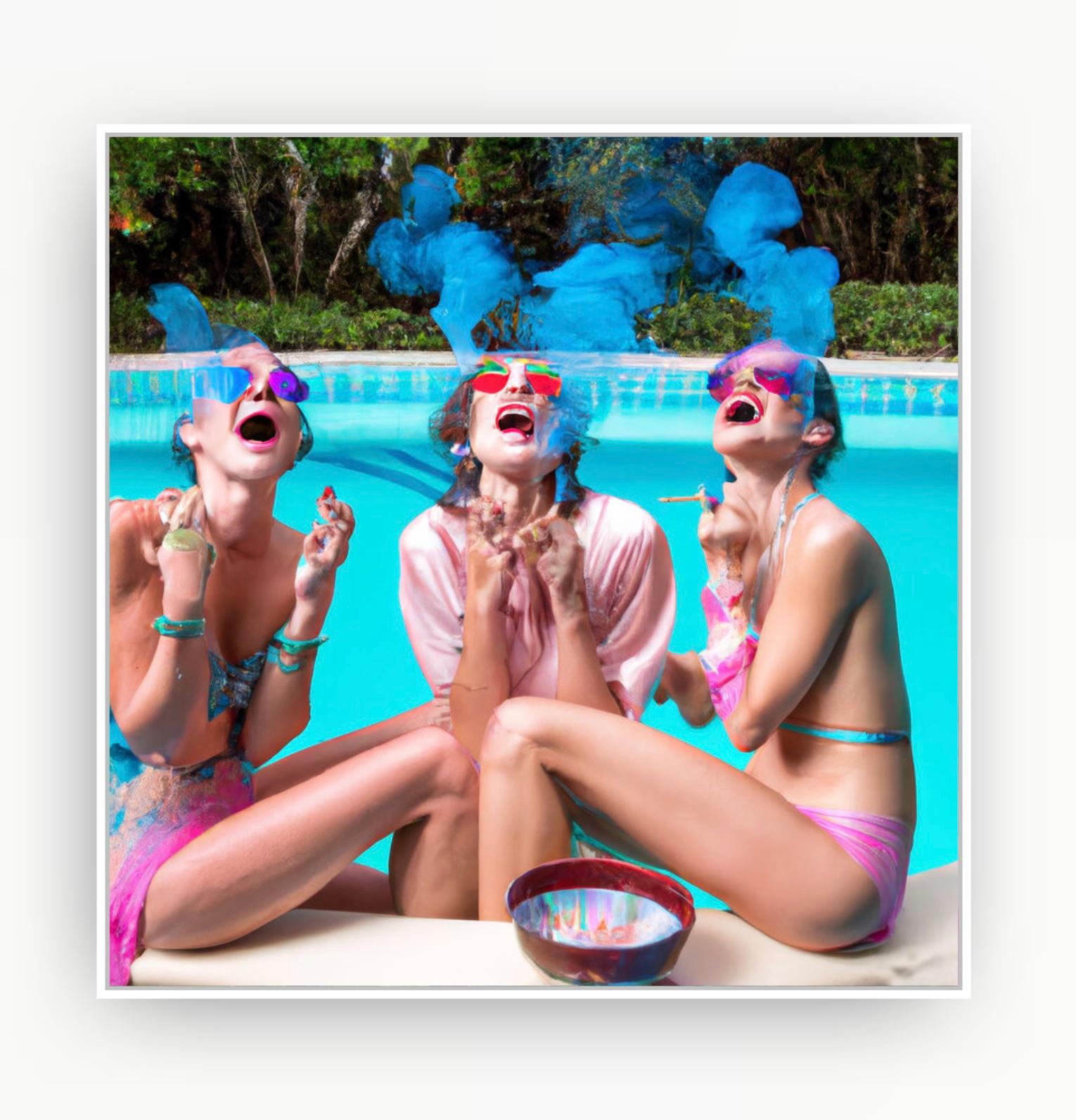 Lee Wells „Poolside Party #41 (Die drei Graces)“ im Angebot 1