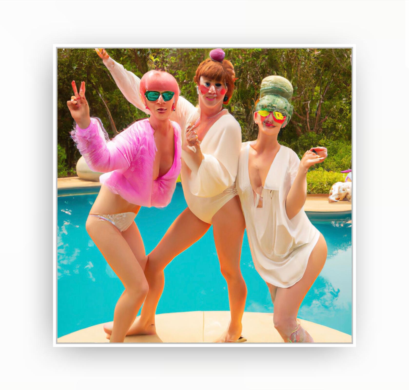 Lee Wells 'The Three Graces, Poolside Party #62' For Sale 1