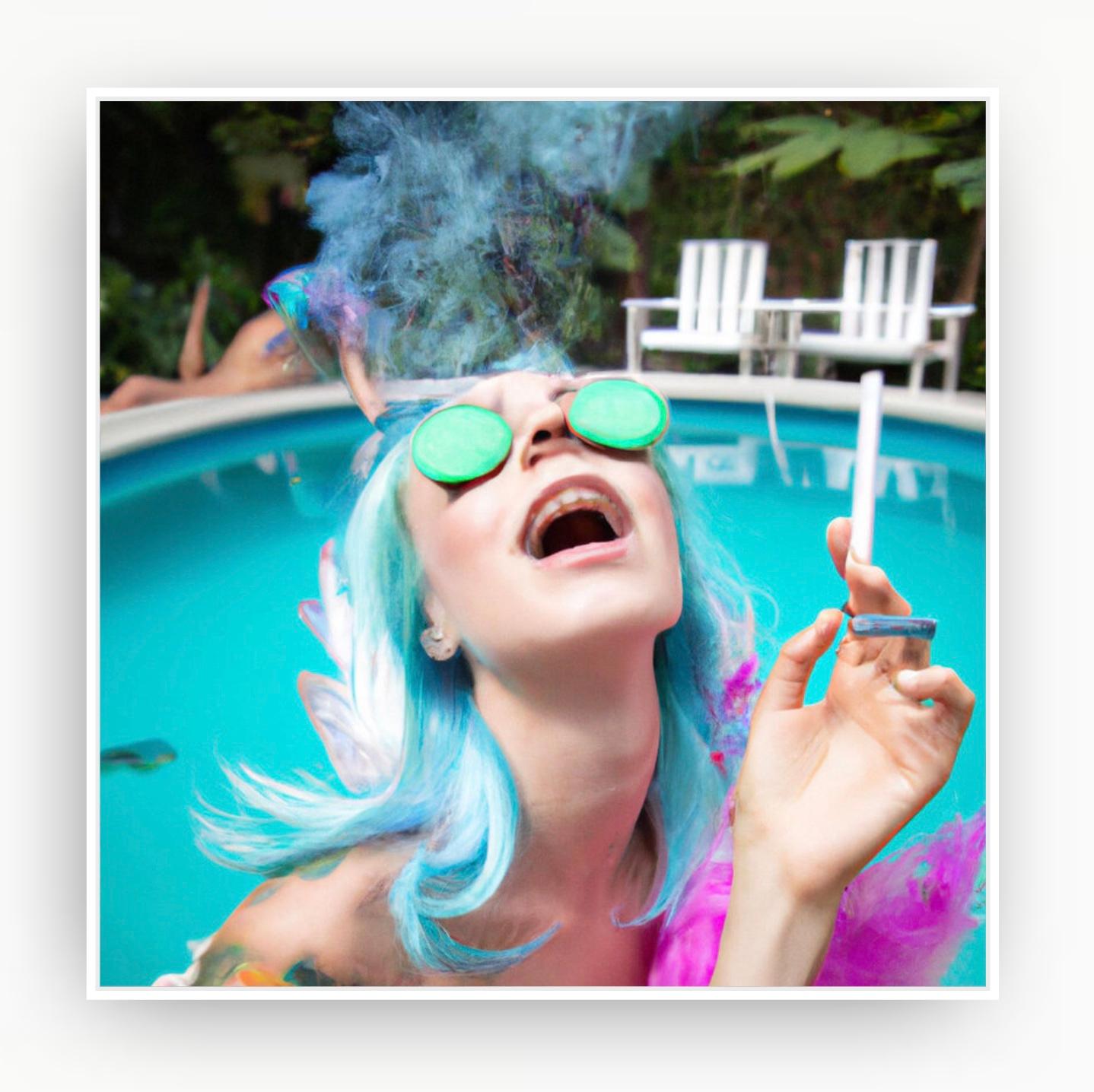 Fiesta junto a la piscina nº 15 (Serie Naiades 1) - Photograph de Lee Wells