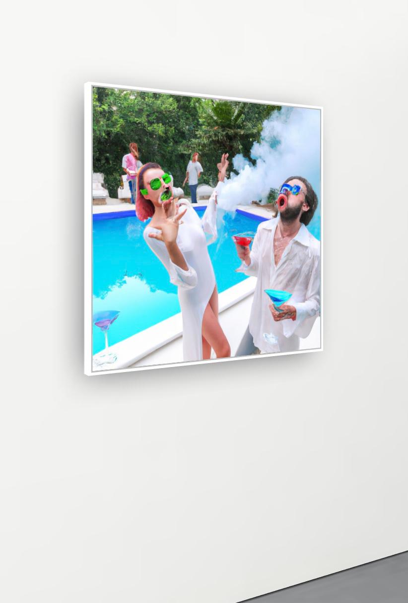 Poolside Party n°33 (Série Naiades 1.0) - Contemporain Photograph par Lee Wells