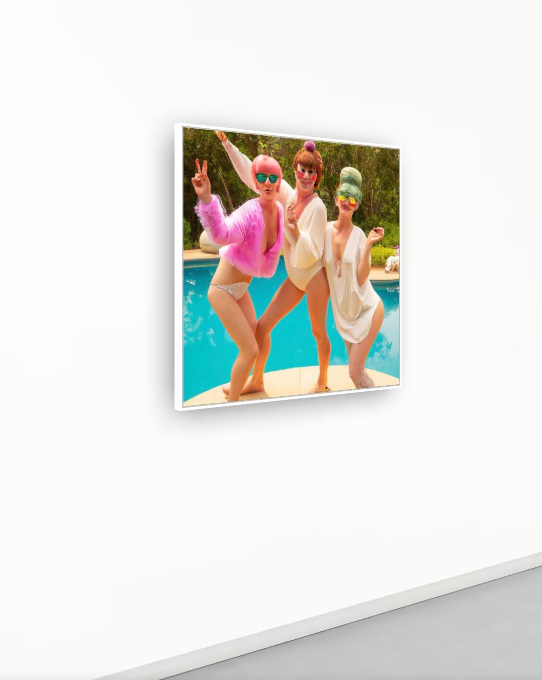 Poolside Party #62 (Naiades Series 1.0) - Contemporary Painting by Lee Wells